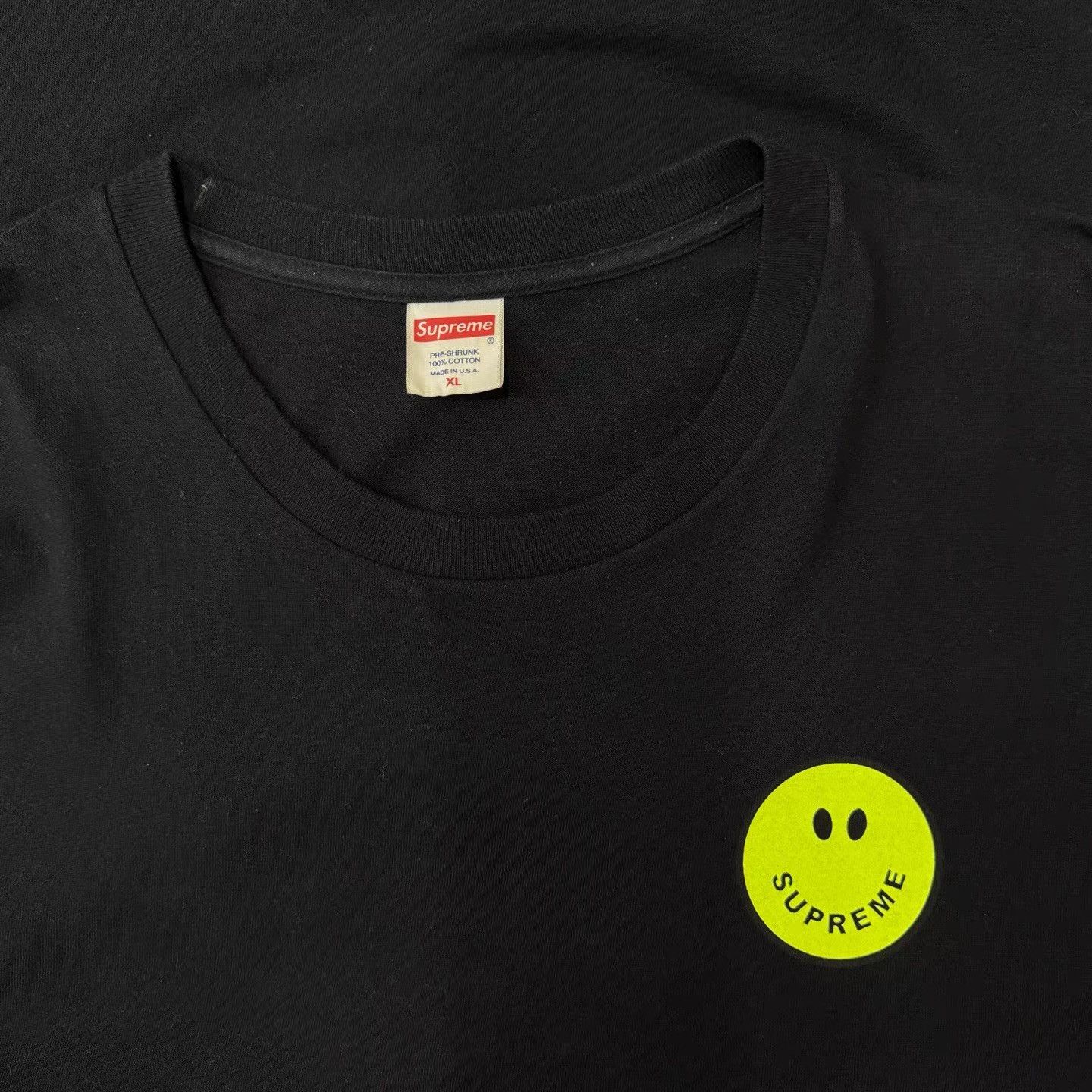 Supreme Supreme Yellow Smile Face Print Short Sleeve Q10 Size US XL / EU 56 / 4 - 4 Thumbnail