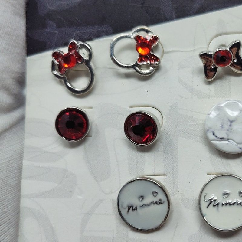 Disney Disney Minnie Mouse Earrings Set - 5 Pairs Size ONE SIZE - 2 Thumbnail