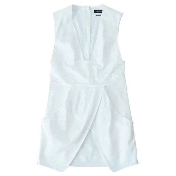 Isabel Marant Isabel Marant Imba White Linen blend Mini Dress Size EU 40 Size S / US 4 / IT 40 - 2 Thumbnail