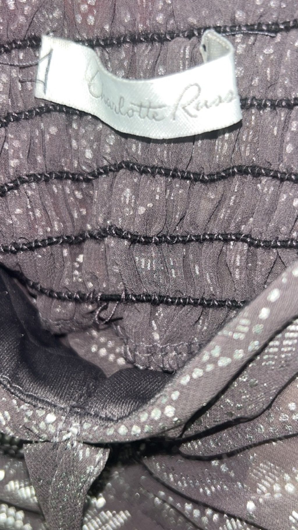 Other Women's Charlotte Russe Strapless top dark Silver Lace Size S / US 4 / IT 40 - 4 Thumbnail