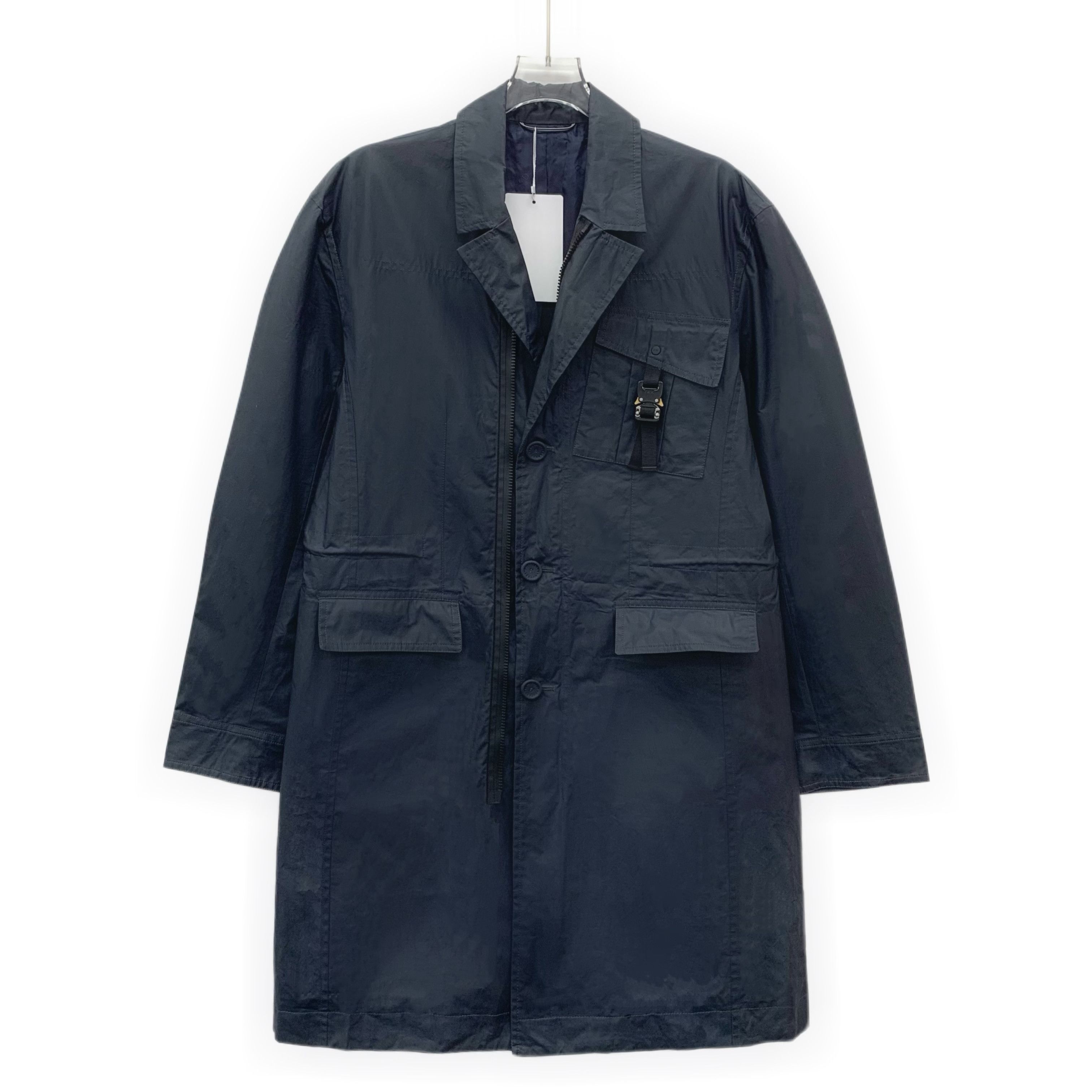 Dior Dior Blue-Black Cotton Trench Coat (Size 44) Size US S / EU 44-46 / 1 - 1 Thumbnail