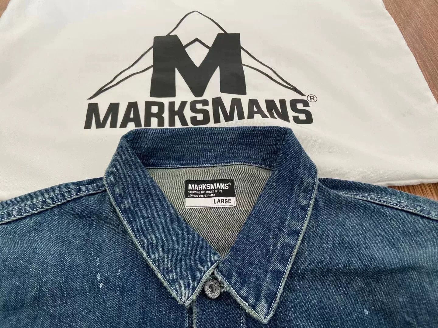 Marks & Spencer MARKSMANS SS DAMAGED DENIM JACKET Size US L / EU 52-54 / 3 - 2 Thumbnail