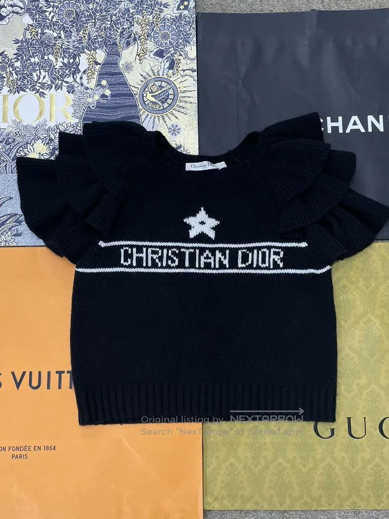 Dior Dior Black and white five-pointed star letter Duffy sleeve Size XS / US 0-2 / IT 36-38 - 1 Thumbnail