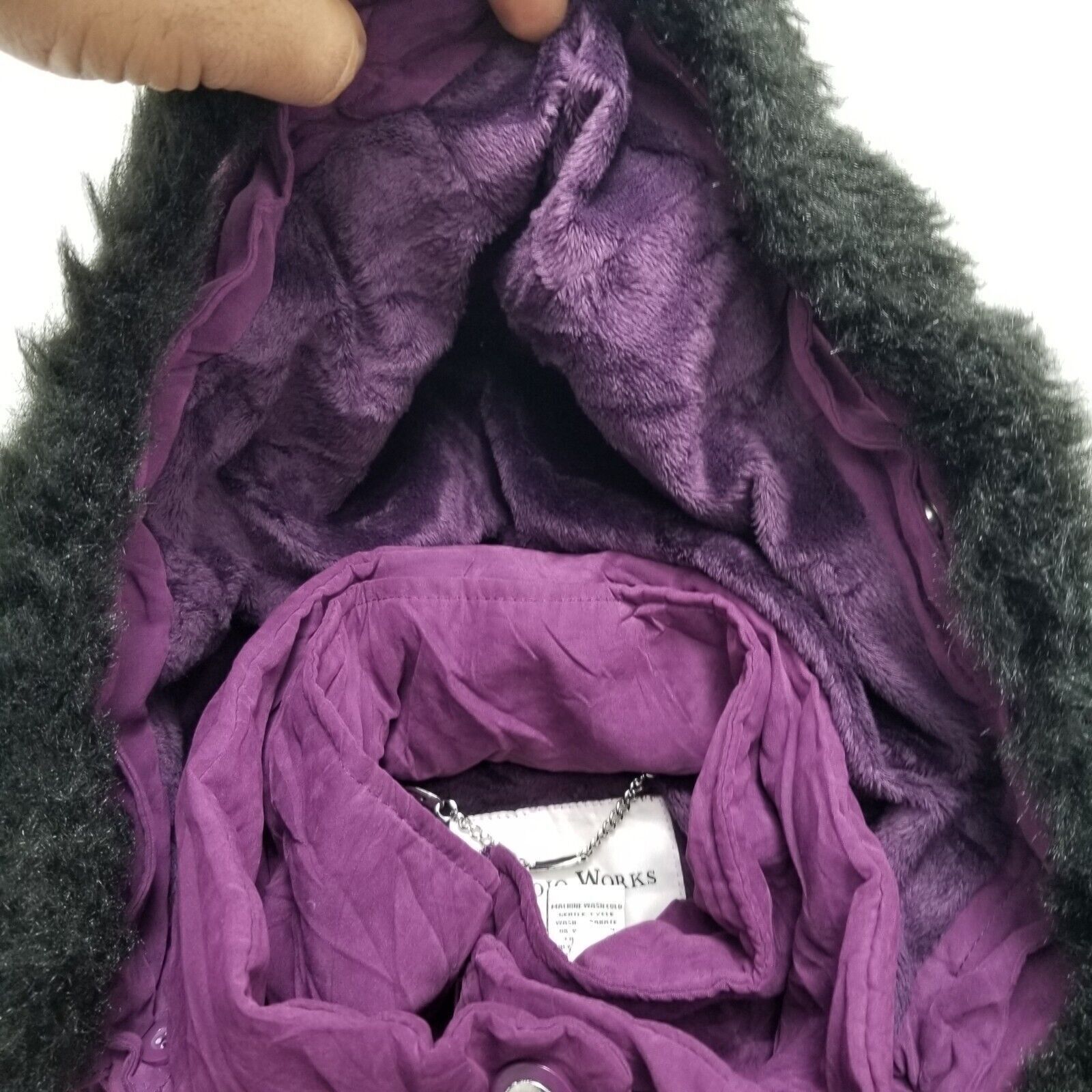 Other Studio Works Parka Jacket Womens 2X Purple Hooded Pockets Size ONE SIZE - 5 Thumbnail
