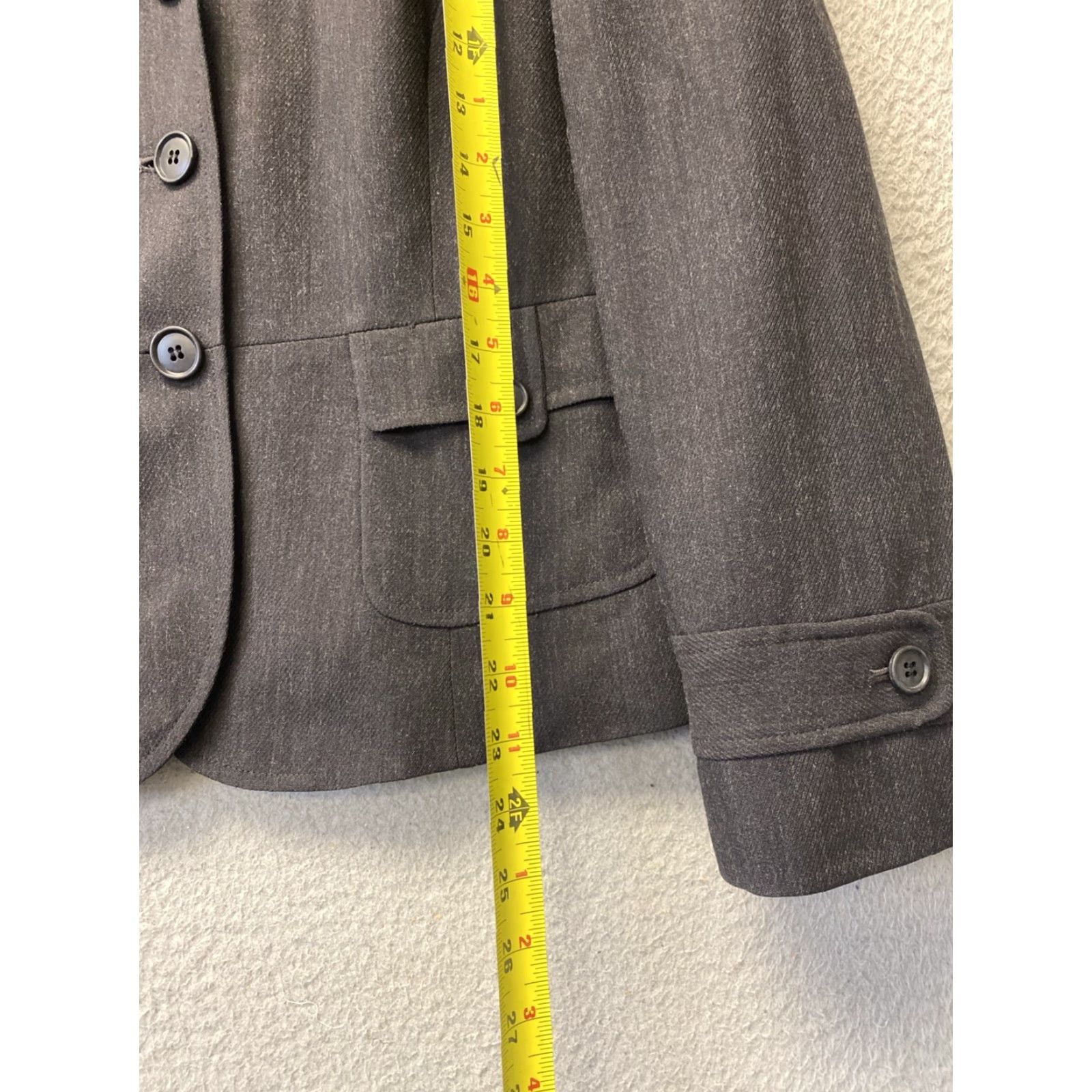 Loft Loft Blazer 14P Womens Gray Button Up Long Sleeve Lined Size XL / US 12-14 / IT 48-50 - 5 Thumbnail