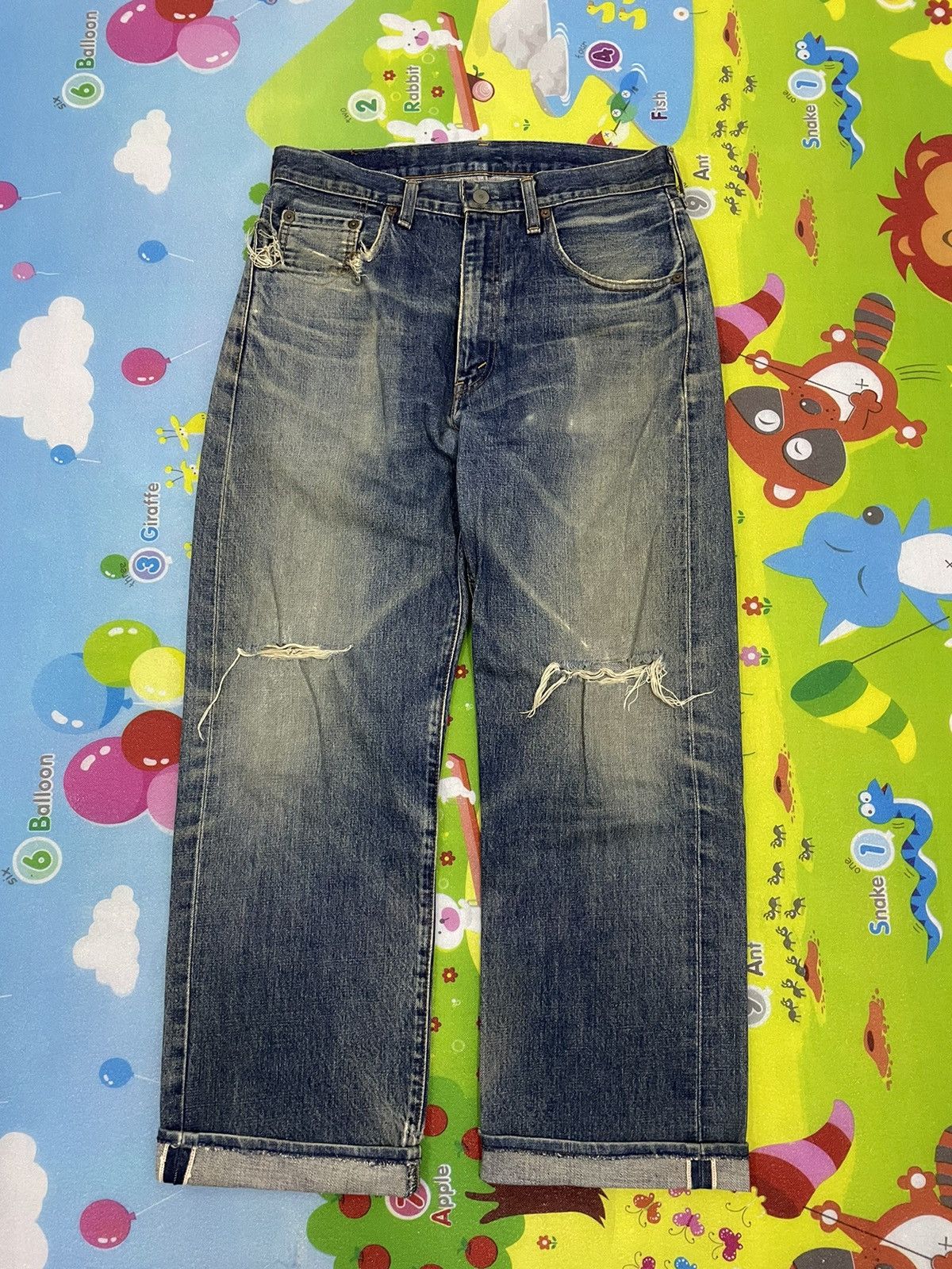 image of Kurt Cobain x Levis Vintage Levi’S Big E 502 Japan in Faded Blue, Men's (Size 31)