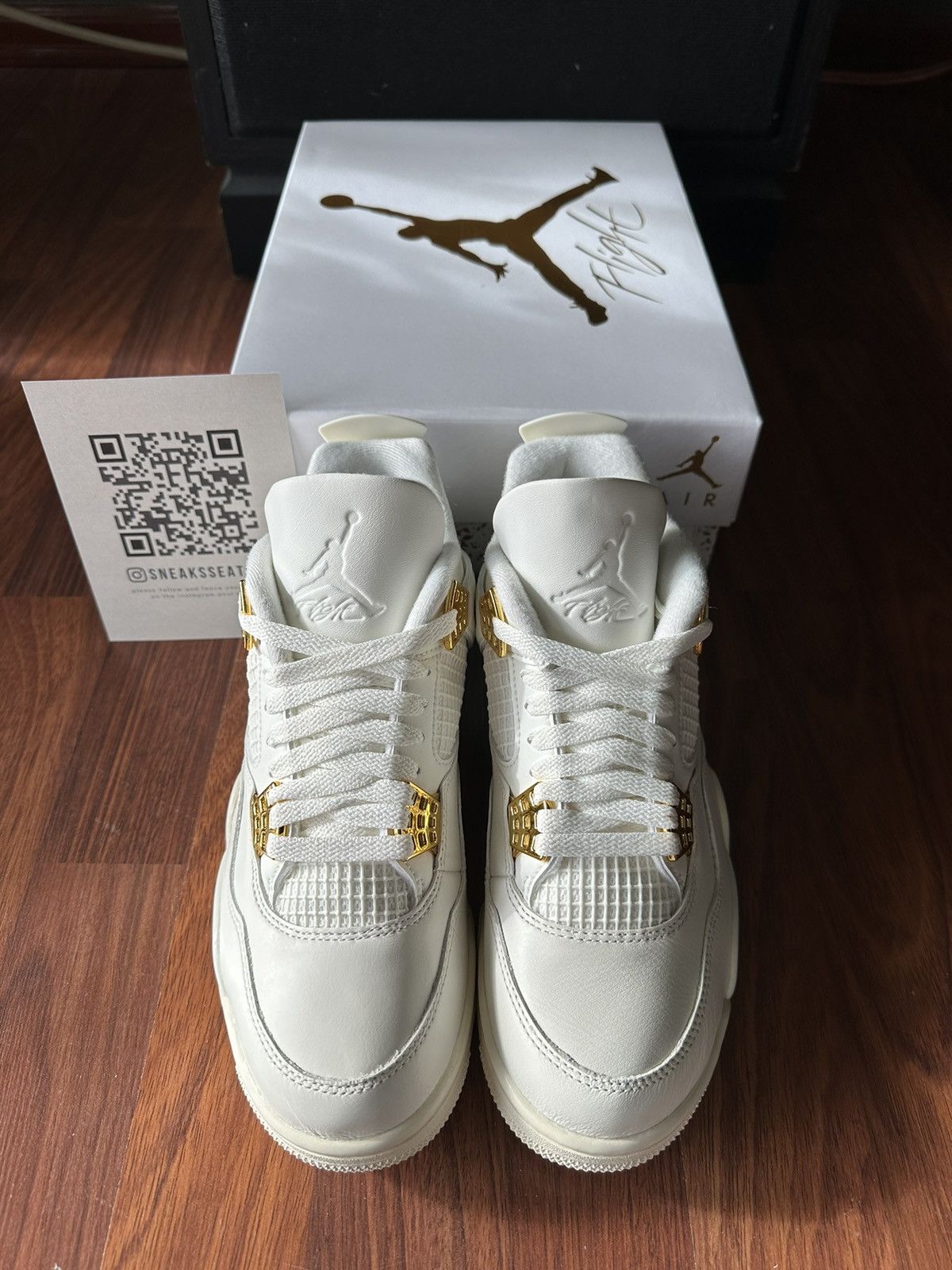 Jordan Brand Jordan 4 Retro Metallic Gold (W) Size 6.5M/8W AQ9129-170 Size US 8 / IT 38 - 3 Thumbnail