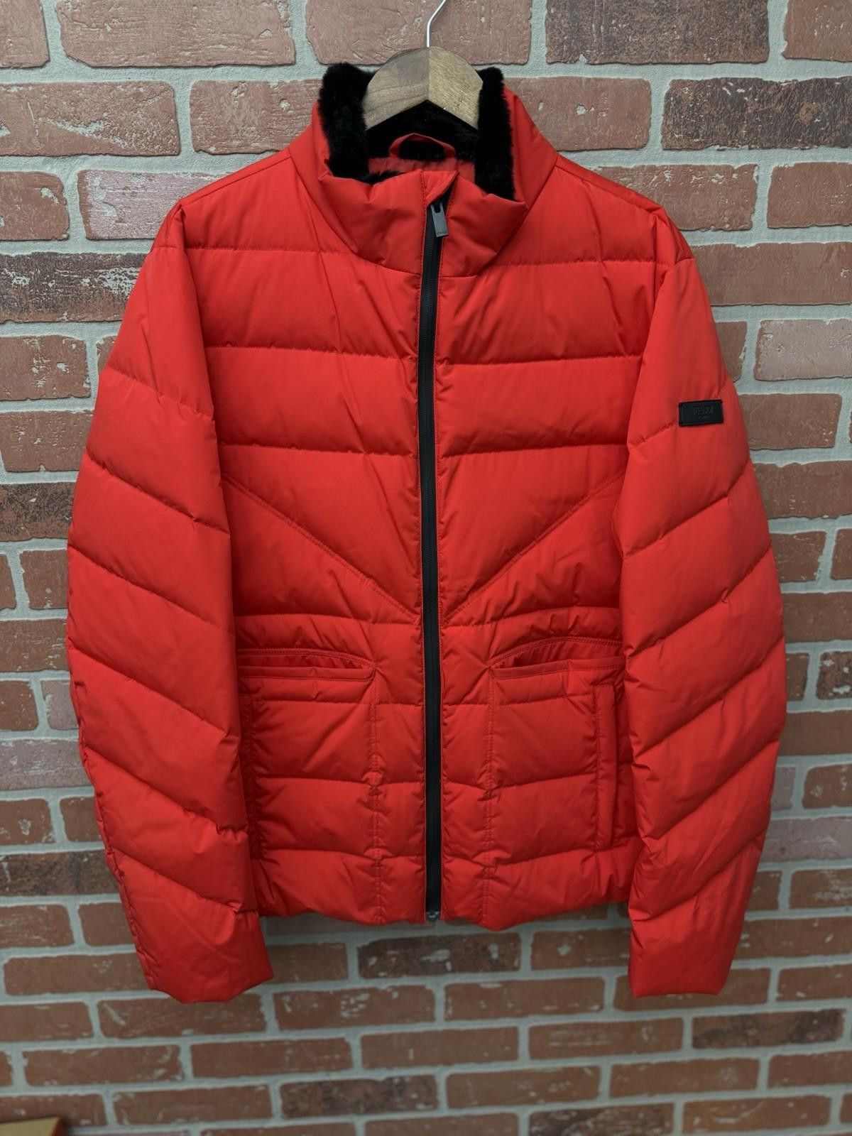 FENDI Men’s Red Down Jacket Mink Fur Coat (52) $1600