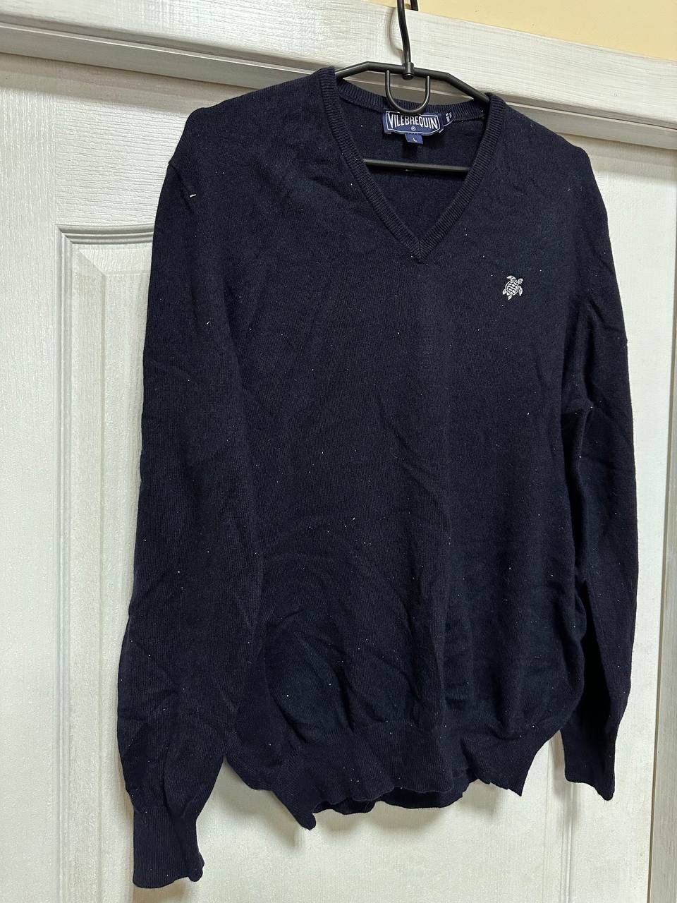 Vilebrequin Vilebrequin Logo Shawl Neck Sailor Marine Sweater turtle Size US L / EU 52-54 / 3 - 4 Thumbnail