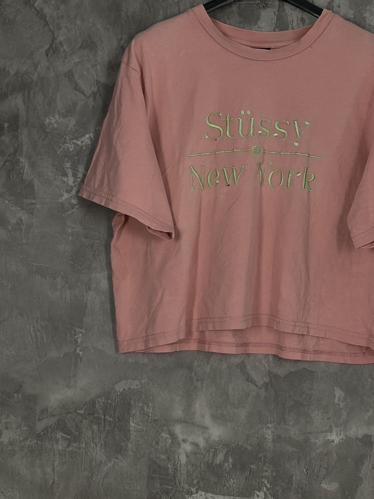 Stussy × Vintage Stussy Vintage T Shirt Rap Deadstock Crop Big Logo Size M / US 6-8 / IT 42-44 - 5 Thumbnail