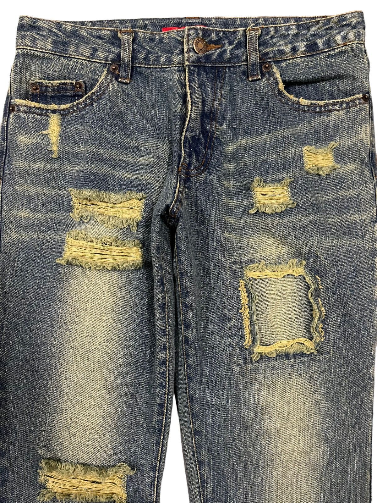 If Six Was Nine Vintage Japanese Brand Faded Wash Distressed Flare Jeans Size US 30 / EU 46 - 3 Thumbnail