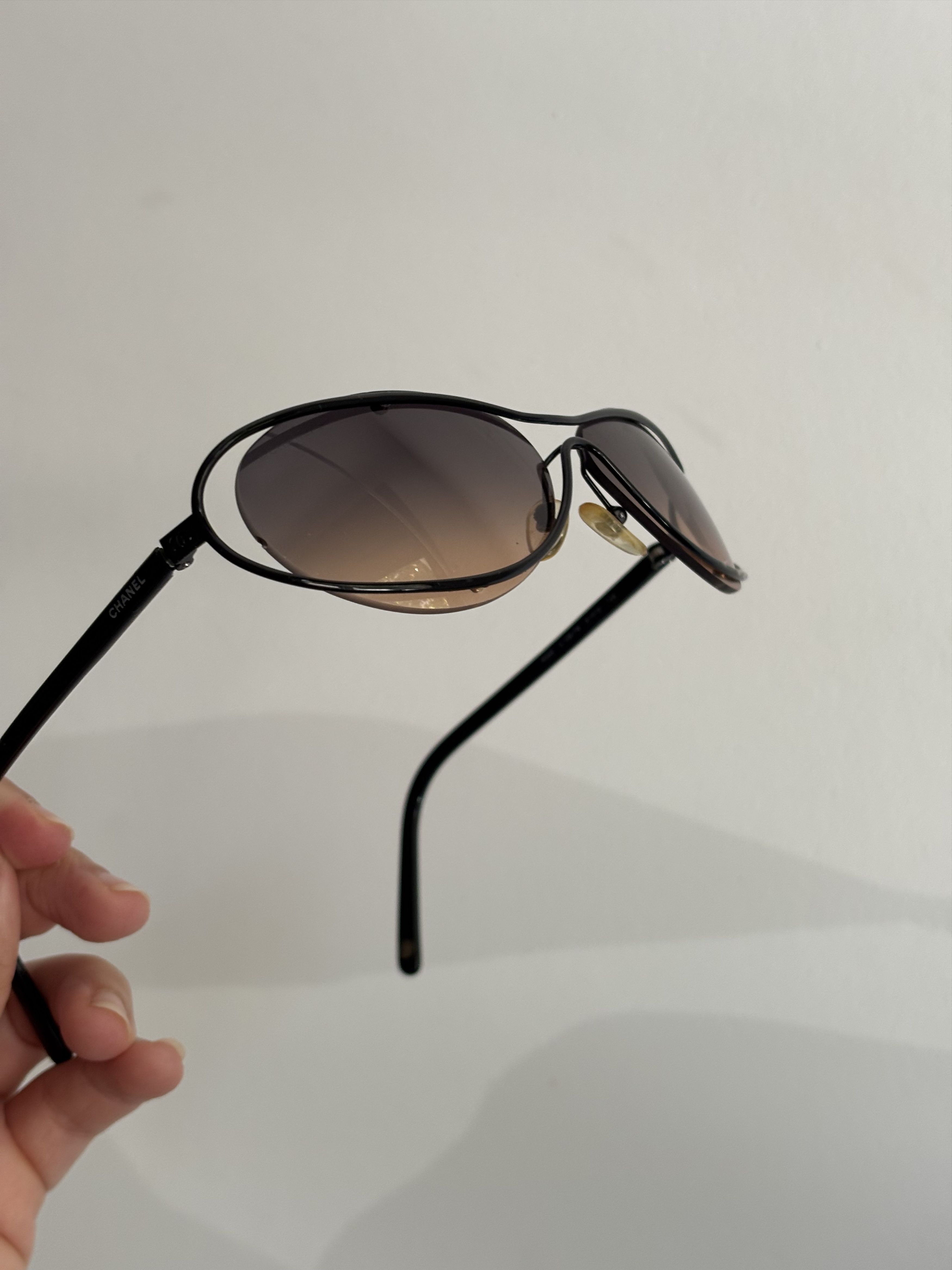 Chanel CHANEL Sunglasses 4020 Rimless Rhinestone 4017 Shields Size ONE SIZE - 6 Thumbnail