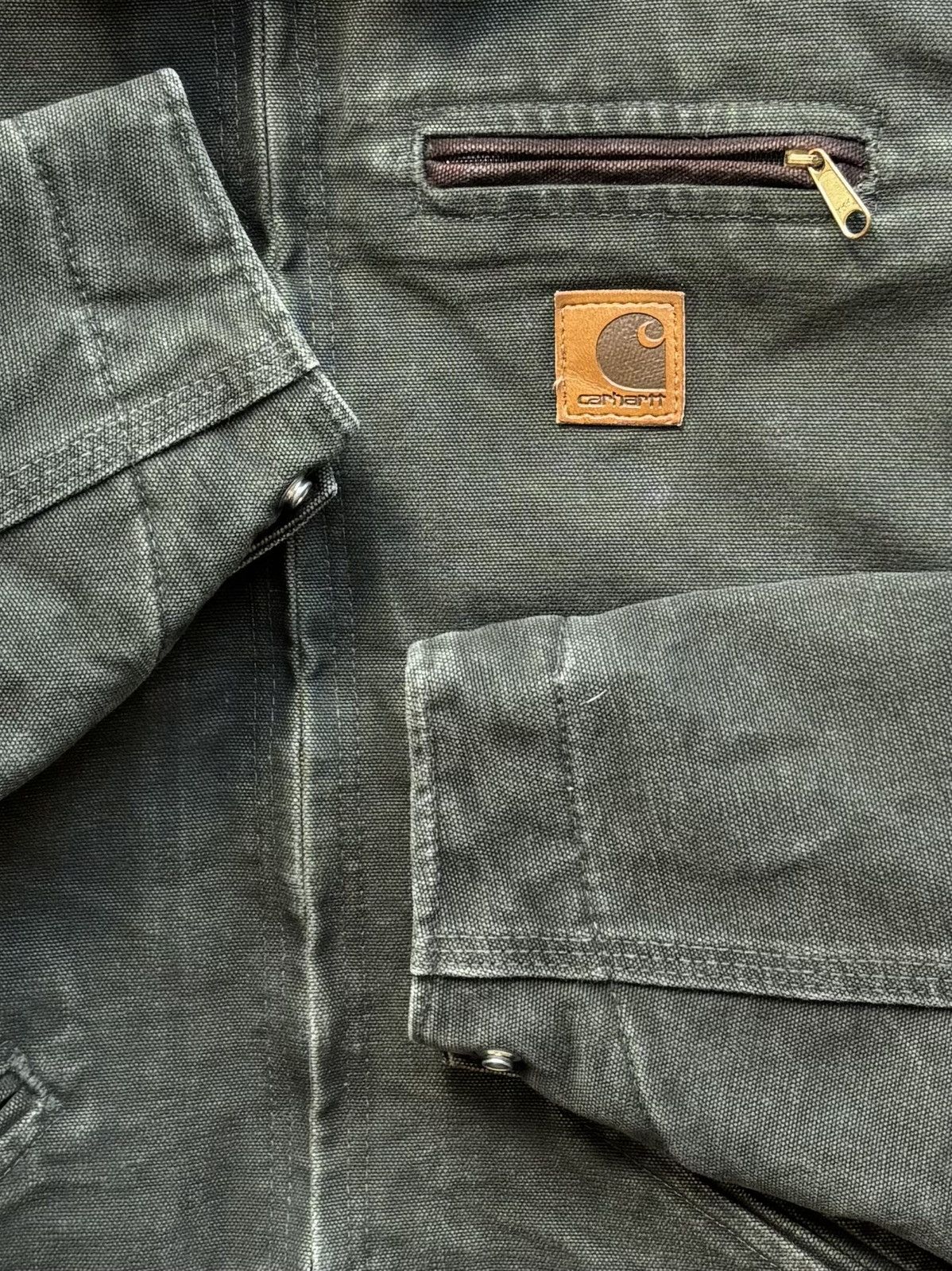 Carhartt × Vintage Vintage 2007 Carhartt 'J97 MOS' Blanket-Lined Detroit Jacket Size US S / EU 44-46 / 1 - 4 Thumbnail