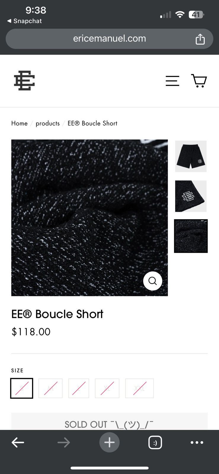 Eric Emanuel Eric Emanuel Black Boucle Limited Release Shorts Medium Size US 30 / EU 46 - 6 Thumbnail