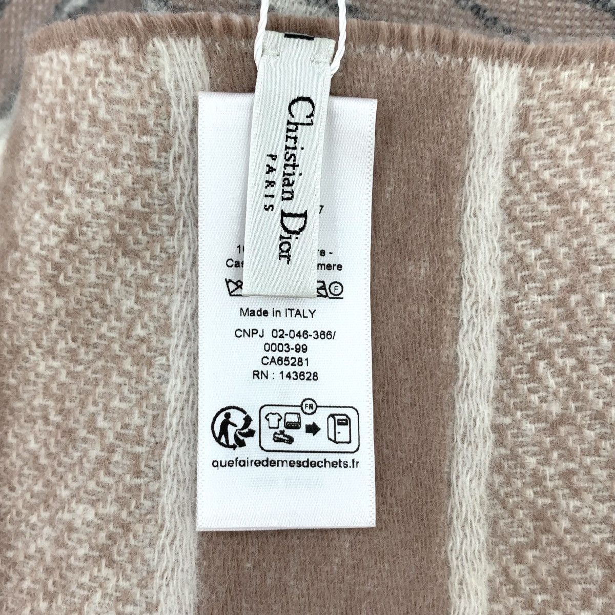 Dior Dior color blocking logo letters full print cashmere scarf Size ONE SIZE - 8 Thumbnail
