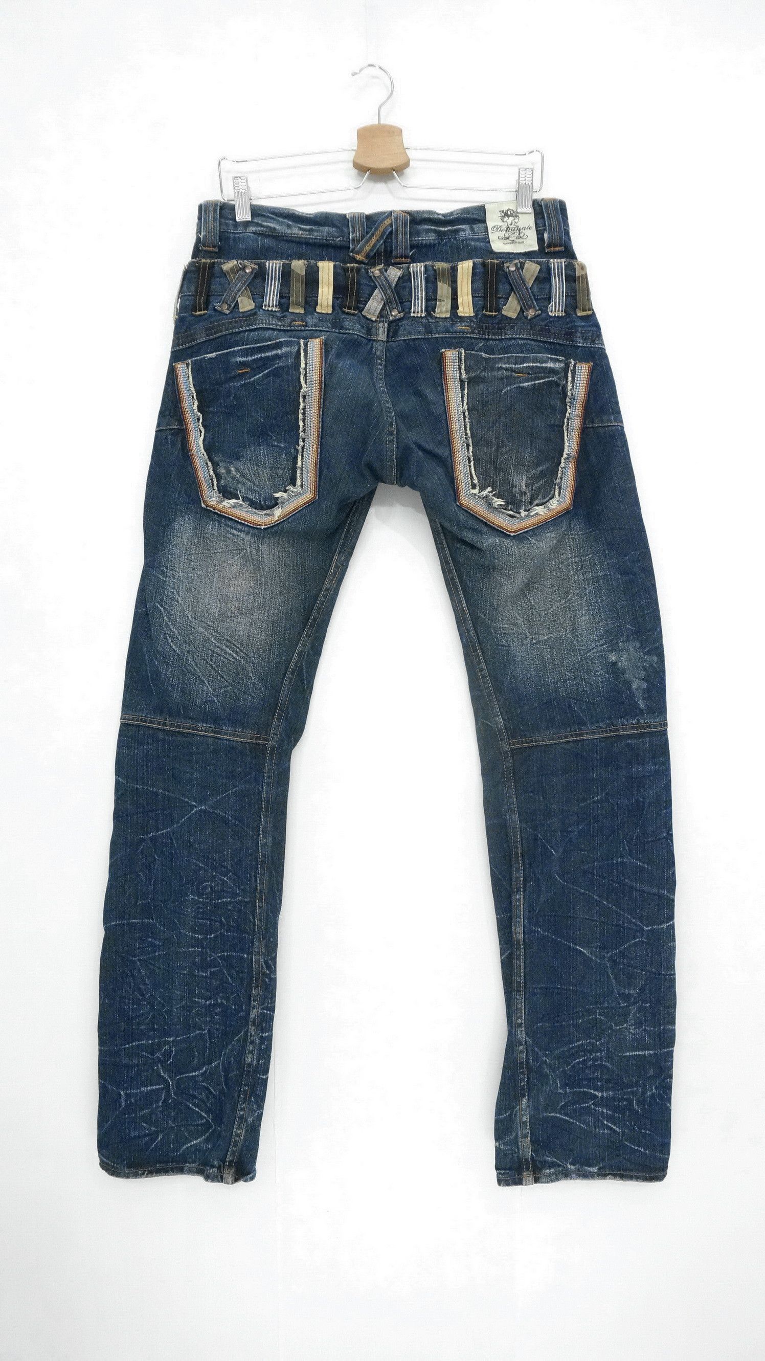 Japanese Brand 🔥DOMINATE Handcrafted Japan Double Waist Distressed Jeans Size US 32 / EU 48 - 1 Thumbnail