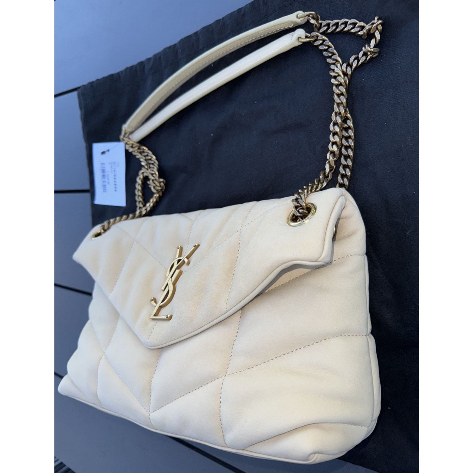 Yves Saint Laurent Saint Laurent YSL Burro Beige Leather Shoulder Crossbody Bag Size ONE SIZE - 8 Thumbnail