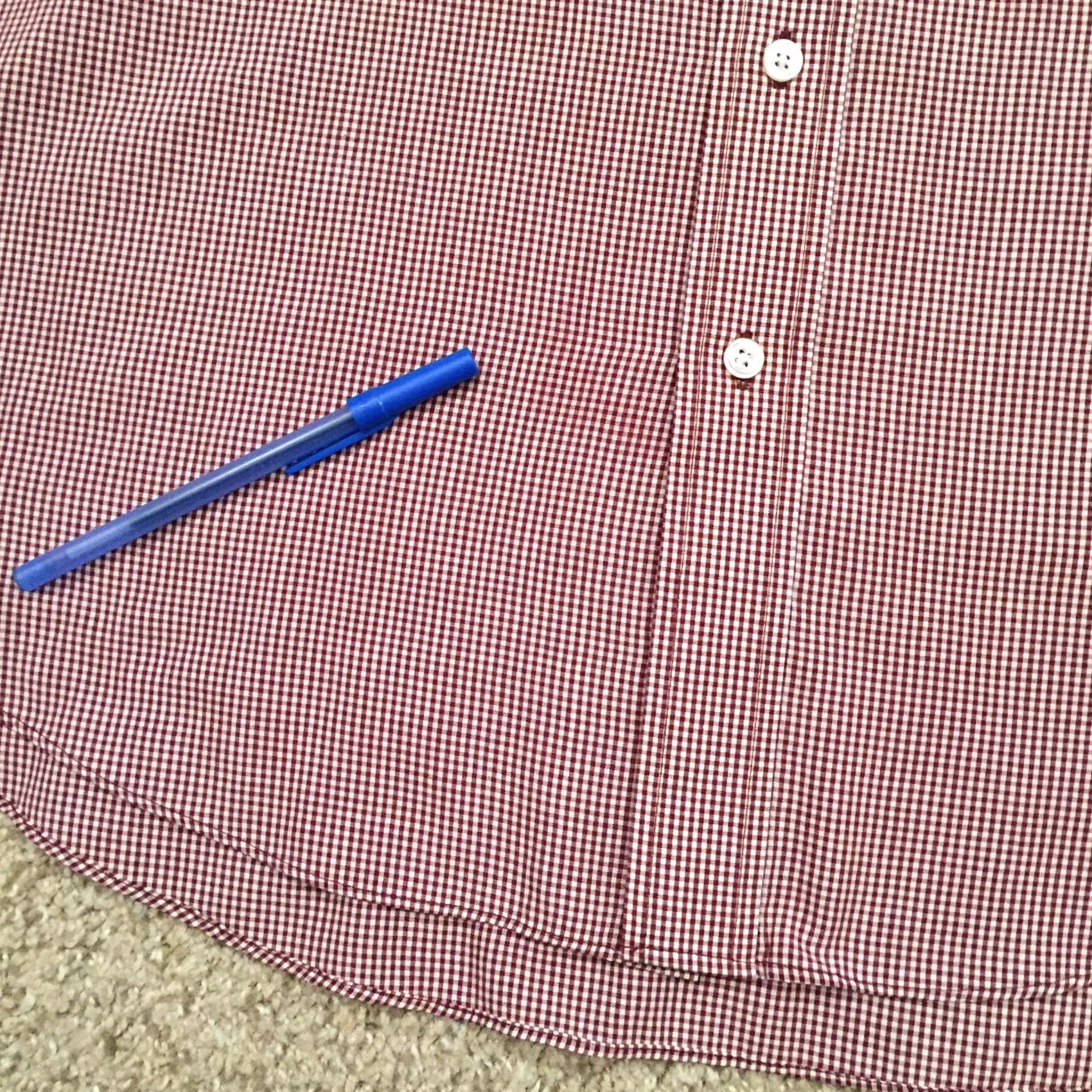 Van Heusen Van Heusen Shirt Mens Large Red Check Long Sleeve Button-Down Size US L / EU 52-54 / 3 - 5 Thumbnail