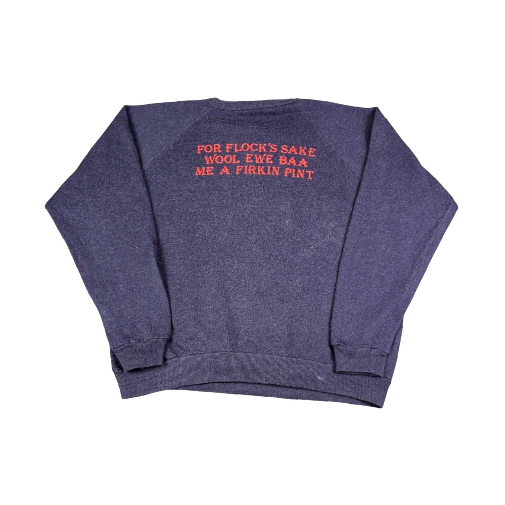Vintage VINTAGE Bruce's Brewery Fleece Sweatshirt Crewneck Graphic Print Navy 70s Small Size US S / EU 44-46 / 1 - 2 Thumbnail