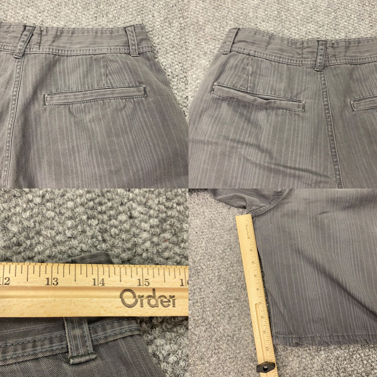 Ocean Pacific Ocean Pacific Mens Shorts Size 32 Gray Striped Chino Surf Skate Beach Size US 32 / EU 48 - 8 Thumbnail