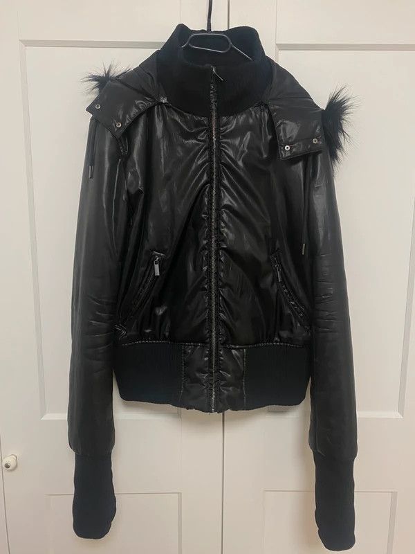 Multi Zip Black Fur Jacket