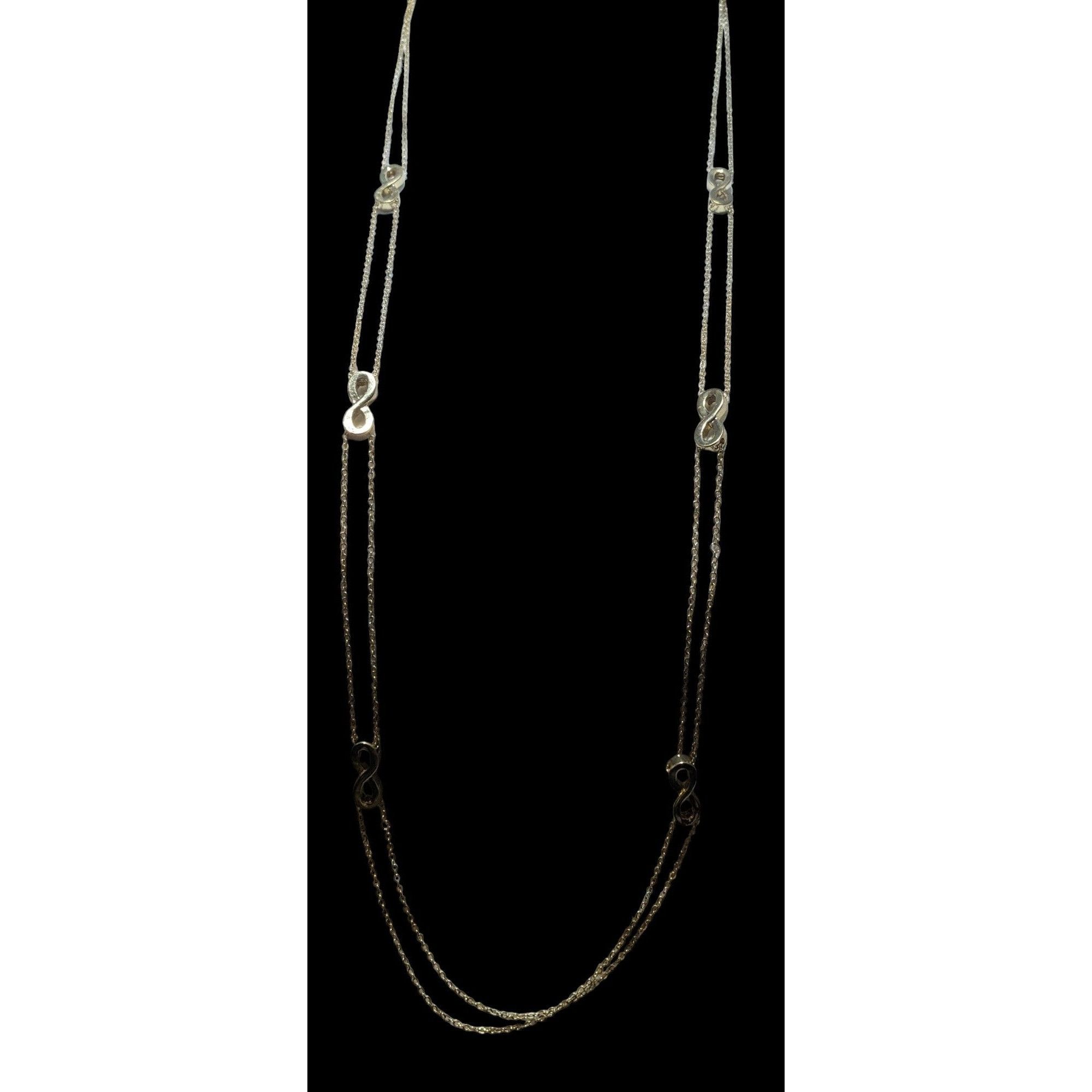 Other Gold Multi-Strand Long Necklace With Infinity Symbol Accents Size ONE SIZE - 2 Thumbnail