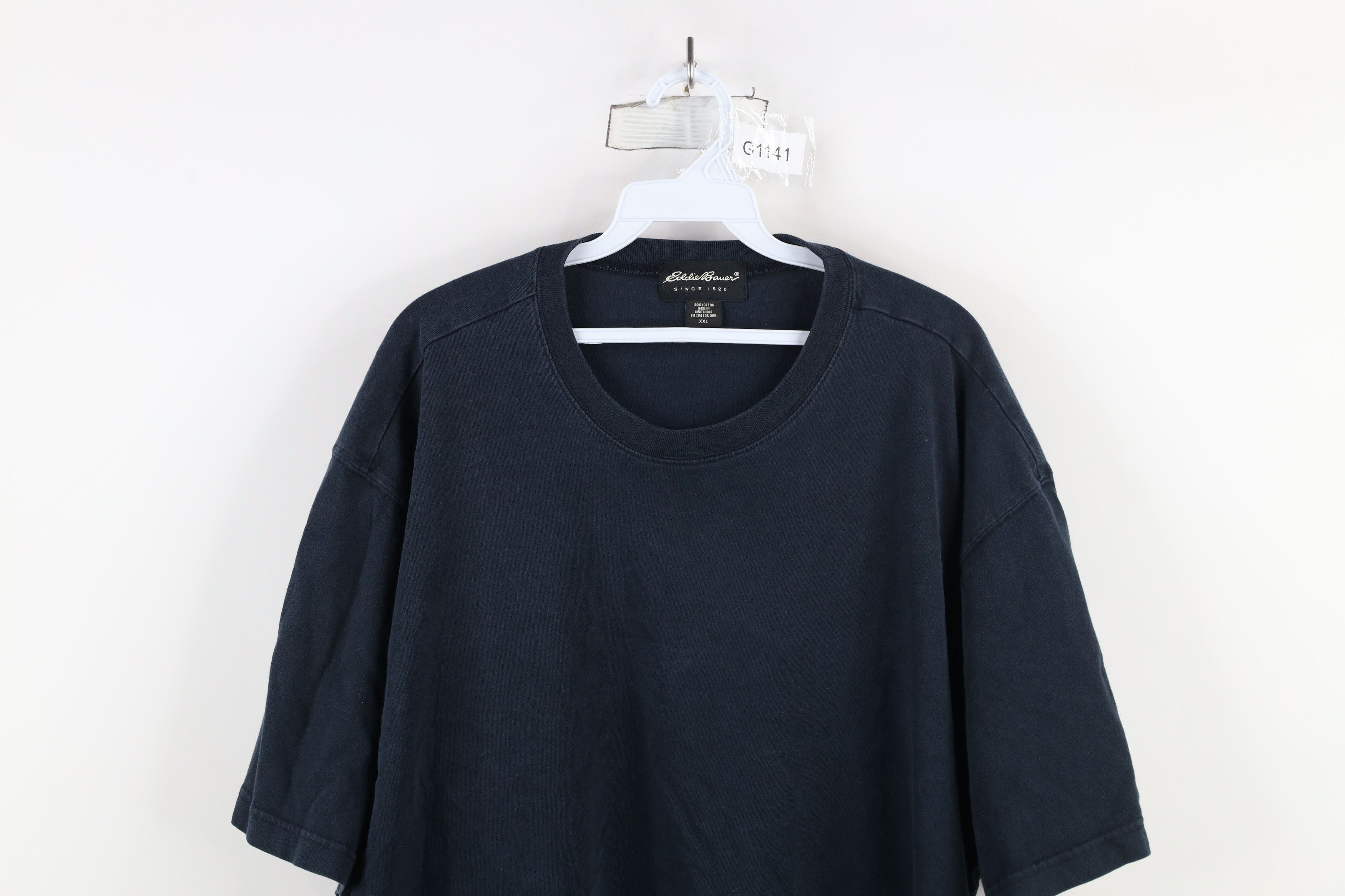 Eddie Bauer × Vintage Vintage 90s Eddie Bauer Heavyweight Cotton T-Shirt Black Size US XXL / EU 58 / 5 - 2 Thumbnail