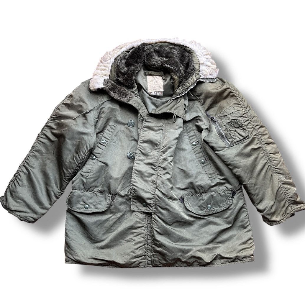 Alpha Industries × Vintage VINTAGE ALPHA INDUSTRIES N-3B BOMBER FLIGHT JACKET USA Size US L / EU 52-54 / 3 - 3 Thumbnail