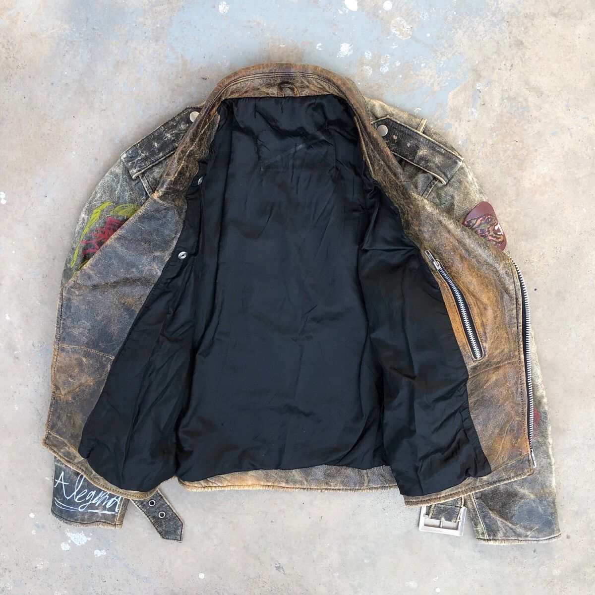 Vintage 🔥VTG Custom Saber Tiger Double Collar Inspired Lewis Leather Size US M / EU 48-50 / 2 - 17 Thumbnail