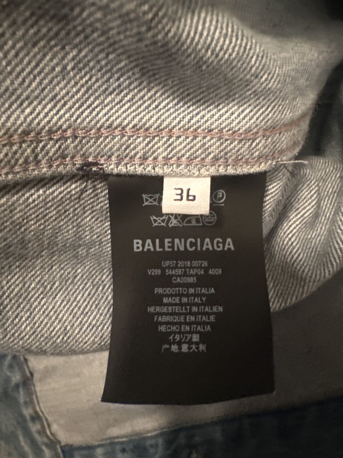 Balenciaga Balenciaga Denim Jacket Size US XL / EU 56 / 4 - 4 Thumbnail
