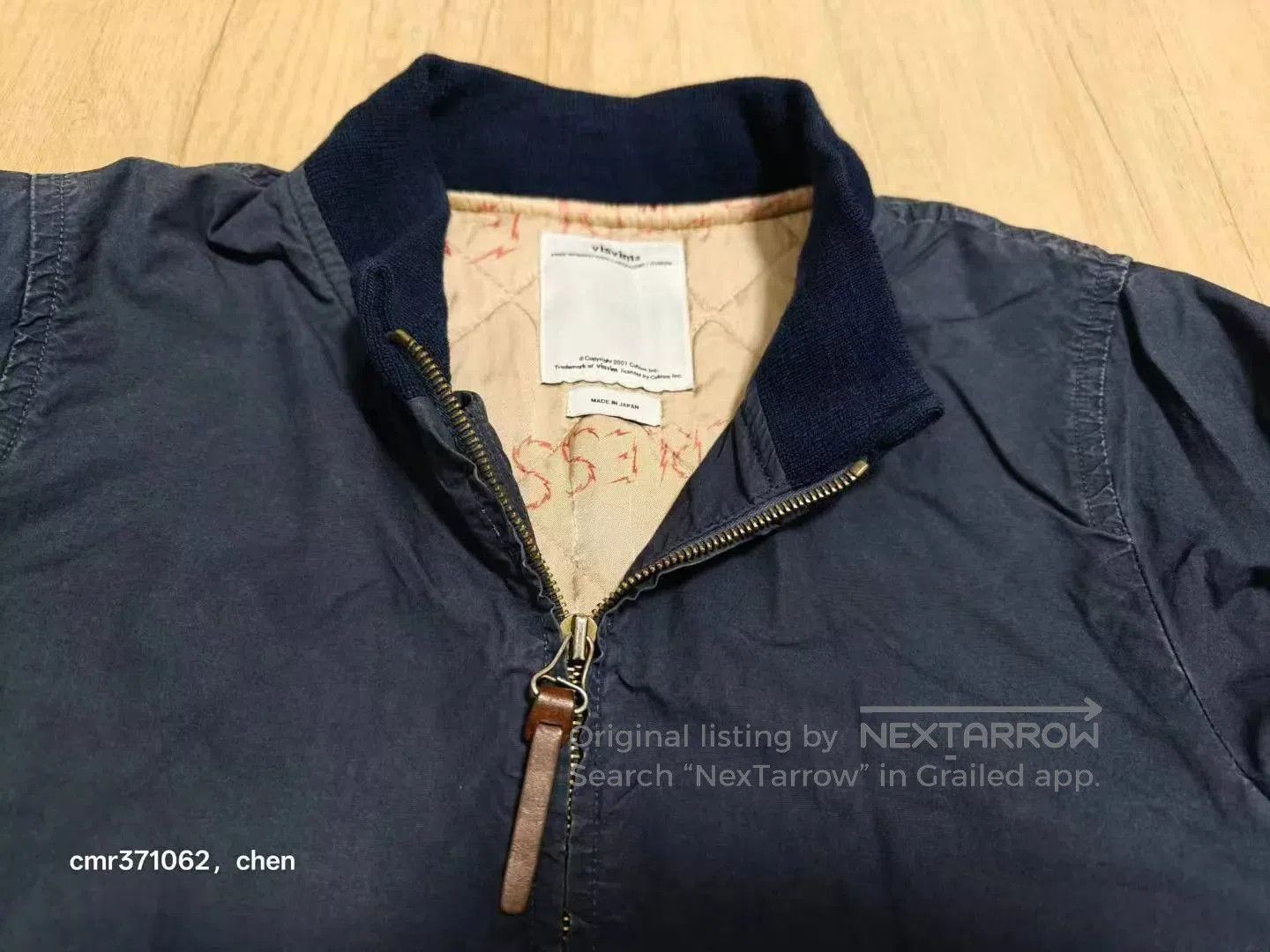Visvim Blue Bomber Jacket with Zip Front and Ribbed Trim. Size US S / EU 44-46 / 1 - 4 Thumbnail