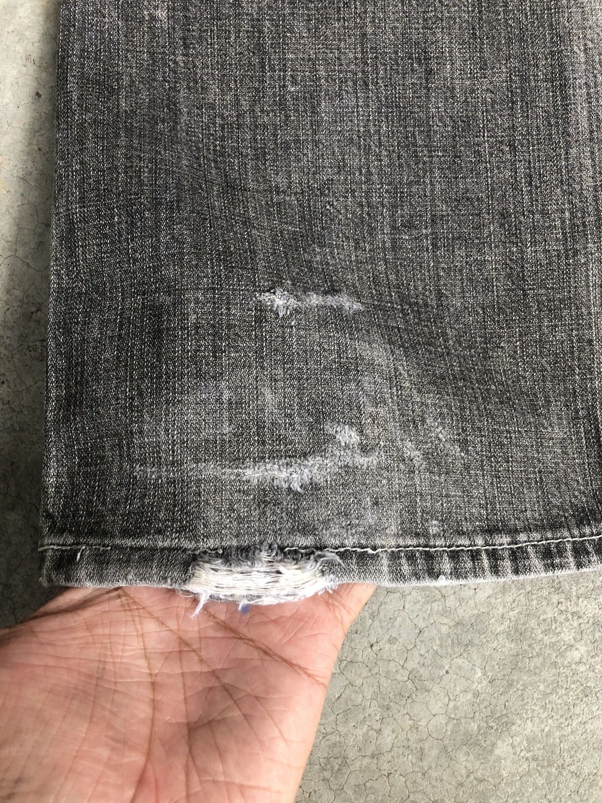 If Six Was Nine Japanese Wrangler Flared Jeans Distressed Size US 33 - 13 Thumbnail