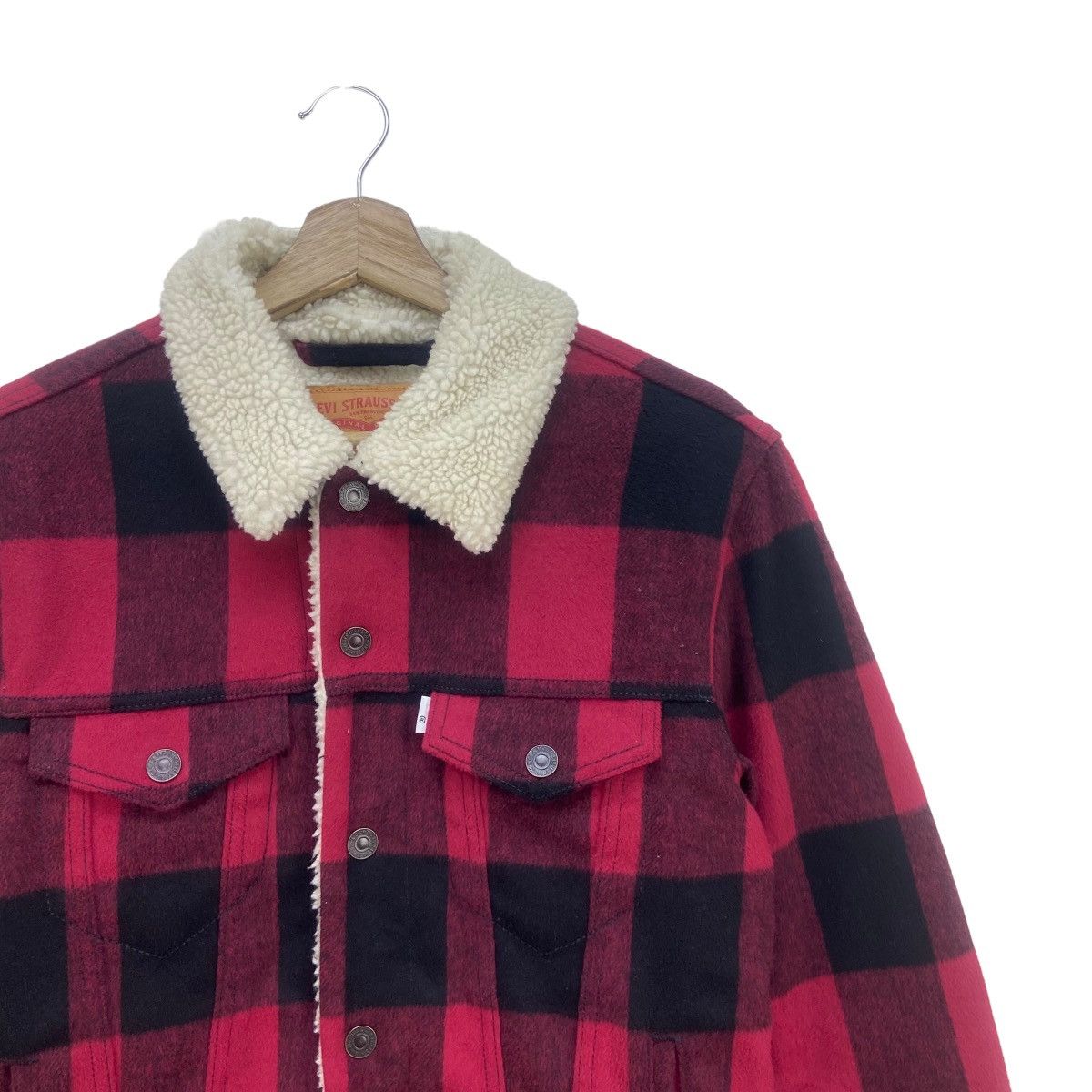 Levi's Levi’s Fleece Sherpa Plaid Tartan Trucker Jacket Size US S / EU 44-46 / 1 - 10 Thumbnail
