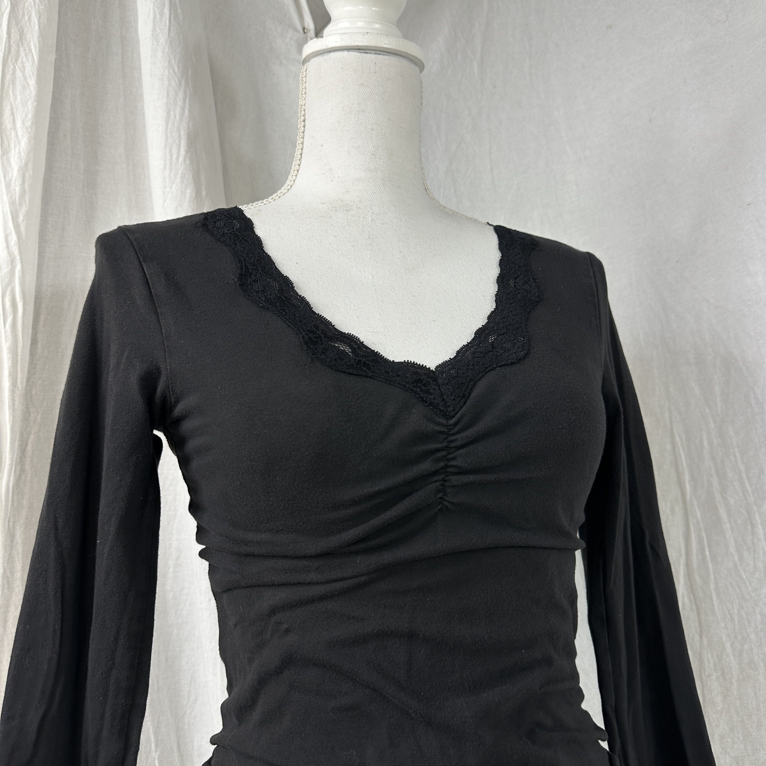 Vintage Vintage Avant Garde Opium Fitted Ruching 00s Longsleeve Size M / US 6-8 / IT 42-44 - 4 Thumbnail