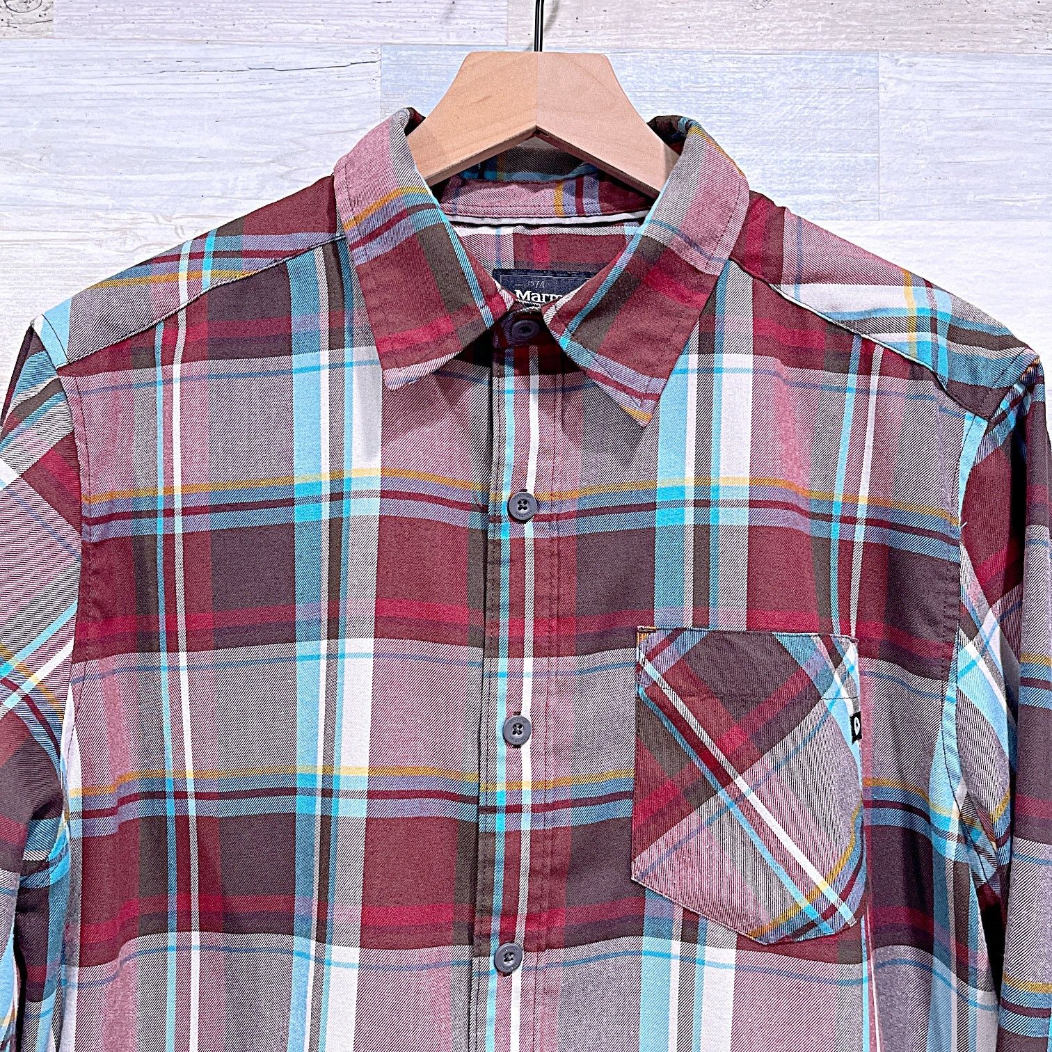 Marmot Marmot Flannel Button Down Shirt Burgundy Plaid Mens Medium Size US M / EU 48-50 / 2 - 2 Thumbnail