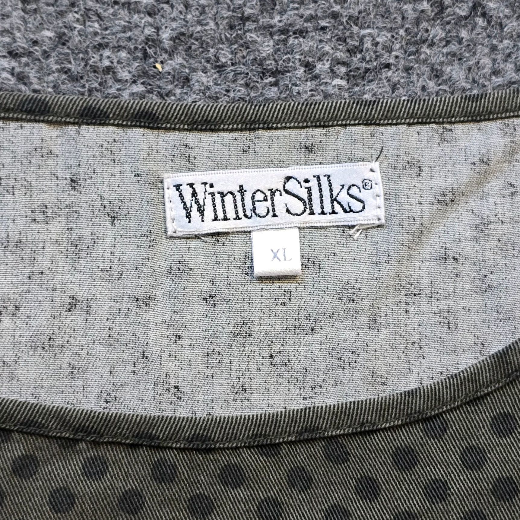 Vintage WinterSilks Top Womens XL Gray Lyocell 3/4 Sleeve Geometric Career Casual Blouse Size XL / US 12-14 / IT 48-50 - 3 Thumbnail