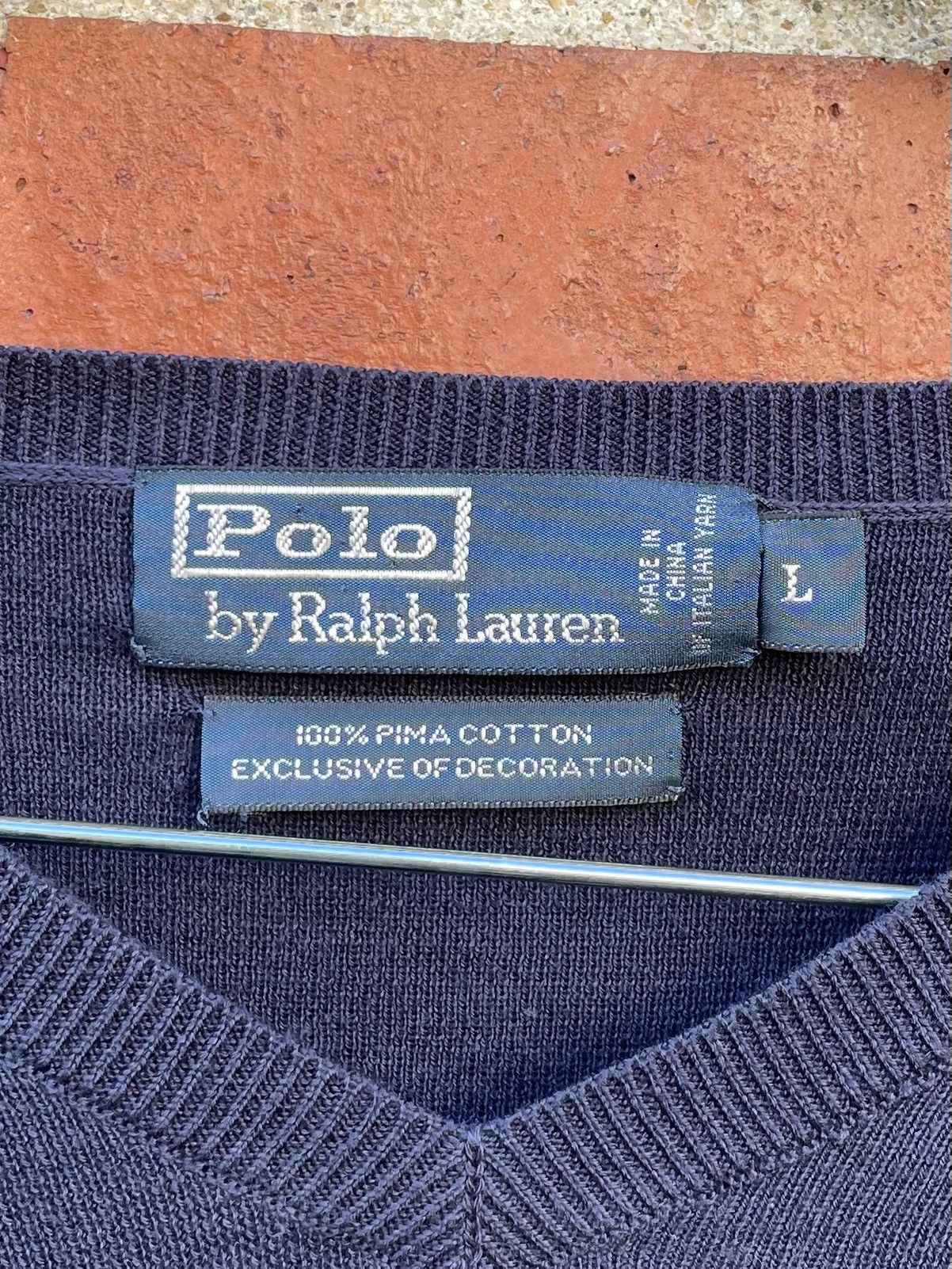 Polo Ralph Lauren Vintage 90s Polo Ralph Lauren Pima Cotton Pullover Sweater Size US L / EU 52-54 / 3 - 2 Thumbnail