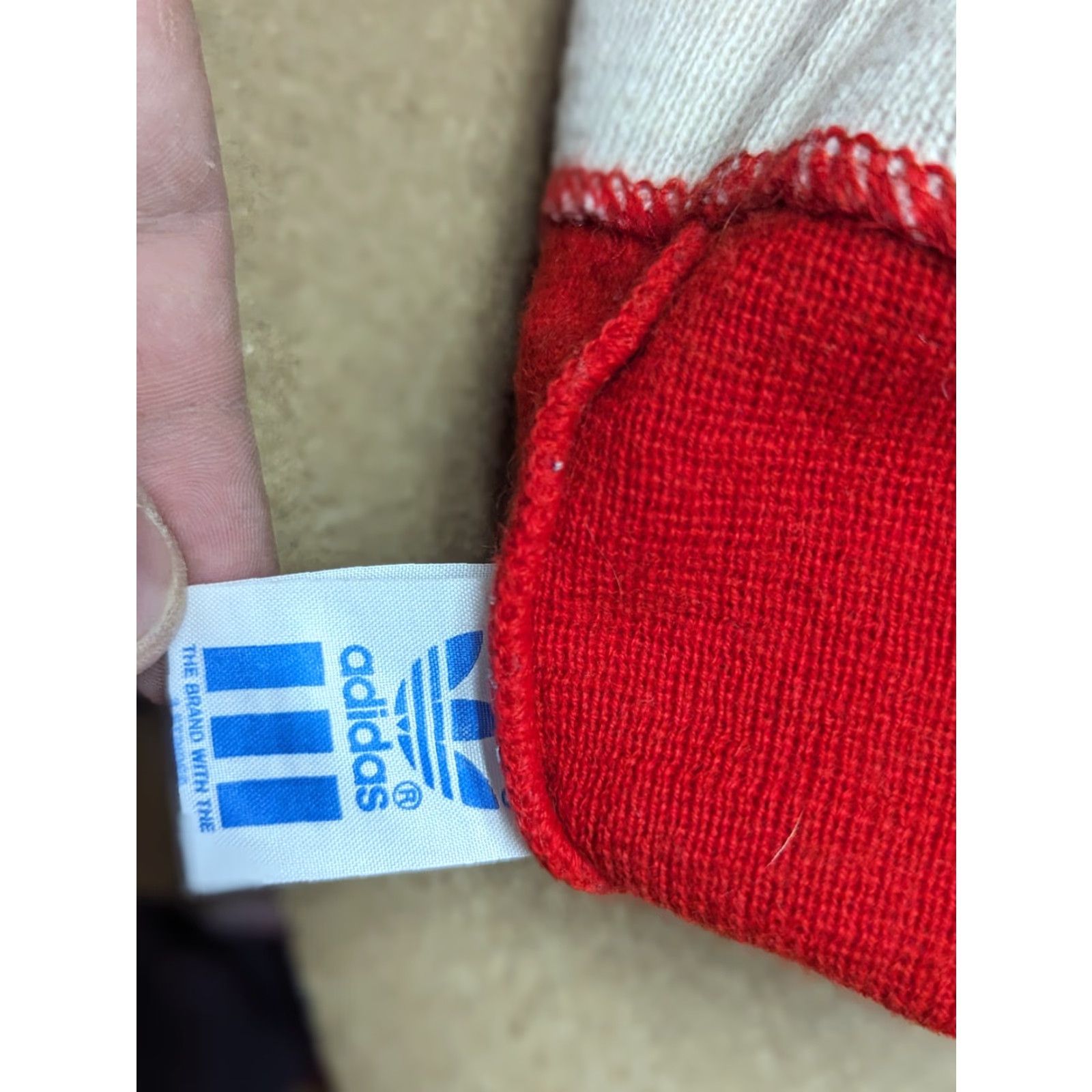 Adidas VINTAGE adidas Ski Beanie Hat Wool Blend Red Lined Slovakia Trefoil Unisex Adults One Size Size ONE SIZE - 6 Thumbnail