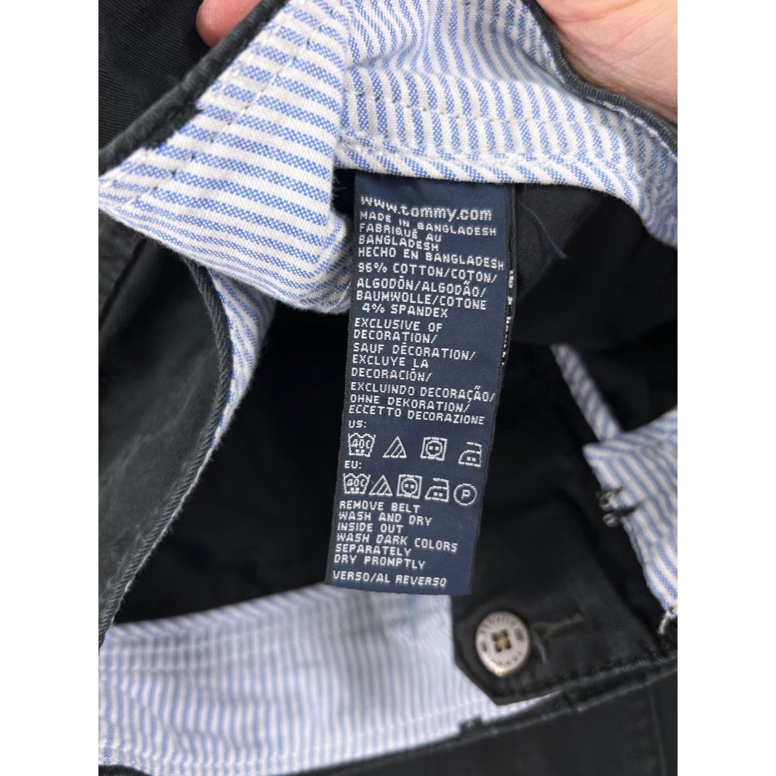 Tommy Hilfiger Tommy Hilfiger Jeans Womens 10 Black Denim Straight Leg Stretch Cotton Pants Regular Adult Womens Black Denim Jeans 10 Tommy Hilfiger Size 32" / US 10 / IT 46 - 4 Thumbnail