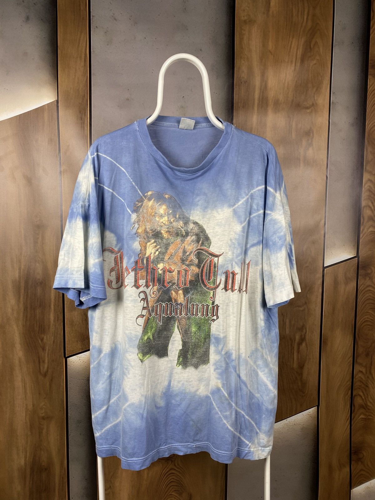 Vintage 🧌Vintage 80s Jethro Tull Aqualung Tie-Dye Concert Tour Tee🧌 Size US XL / EU 56 / 4 - 1 Thumbnail
