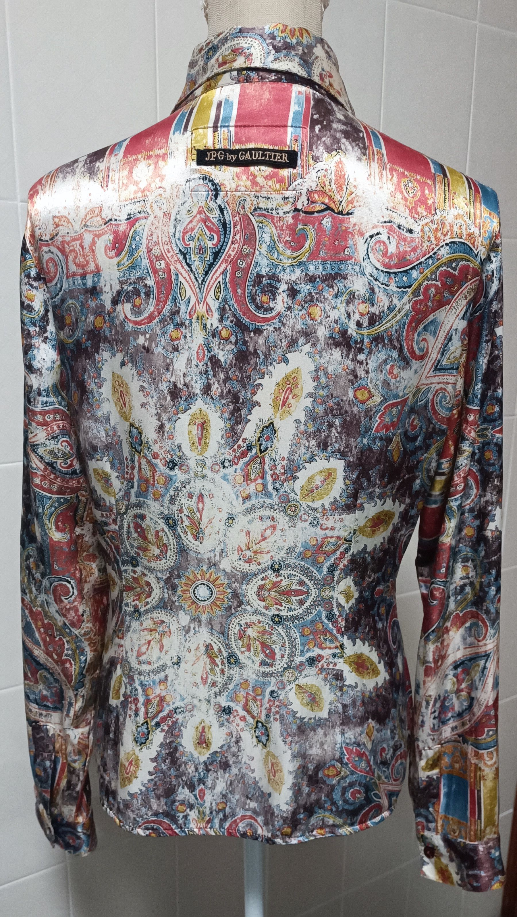 Jean Paul Gaultier Multicolor satin fabric shirt Size L / US 10 / IT 46 - 18 Thumbnail
