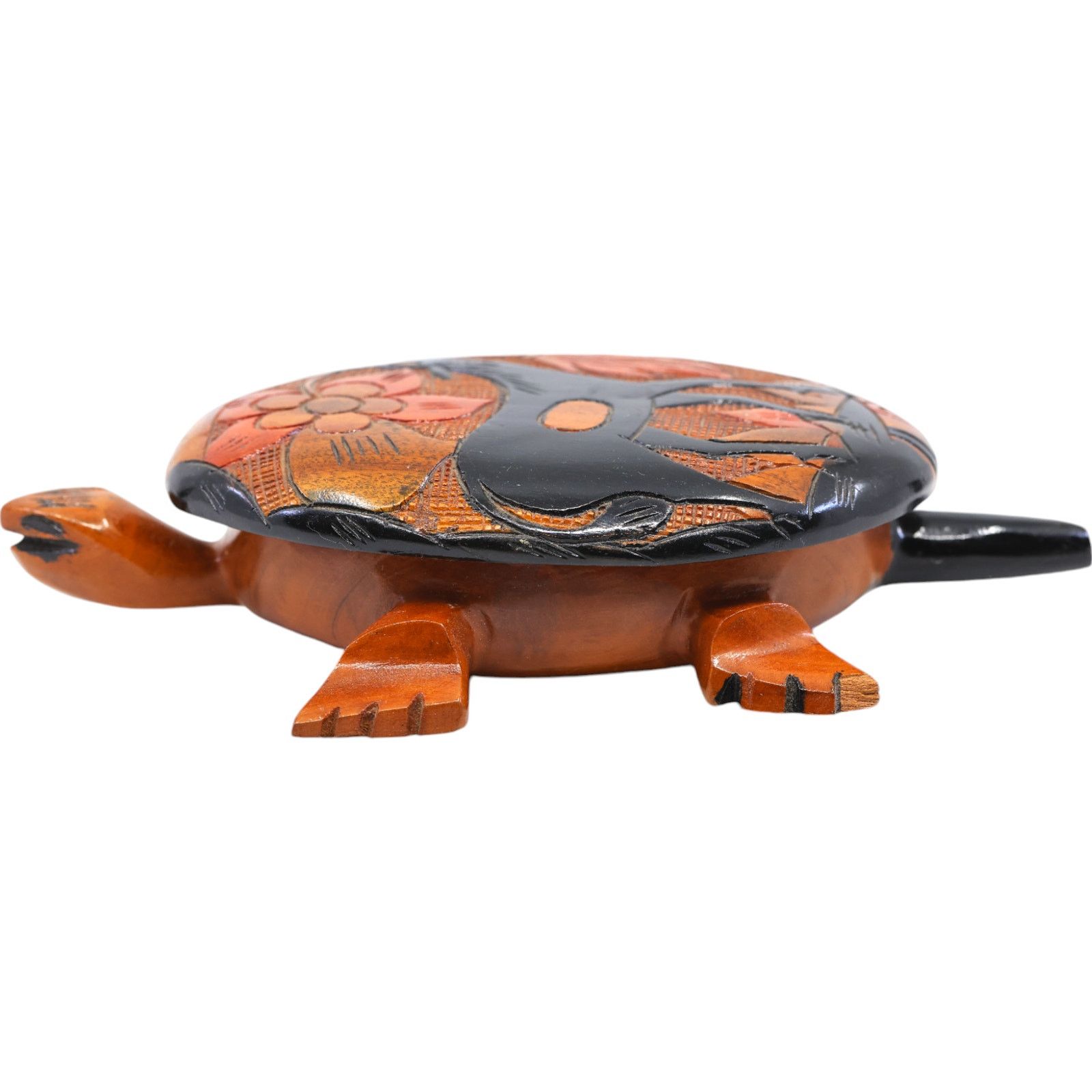 Other Labadee Haiti Wood Carved Turtle Jewelry Box Size ONE SIZE - 4 Thumbnail