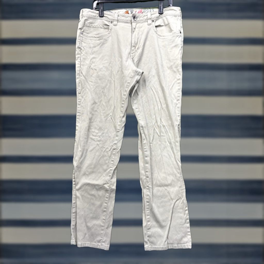 Tommy Bahama VINTAGE Tommy Bahama Pants Mens 35x32 Beige Khaki Santiago Beach Relaxed Casual T115575 Size US 35 - 1 Thumbnail