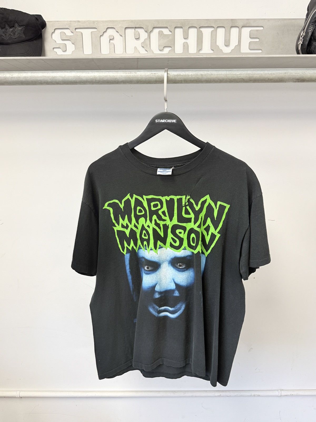 Vintage Vintage Marlyn Manson This Is Your World Shirt Size US XL / EU 56 / 4 - 1 Thumbnail