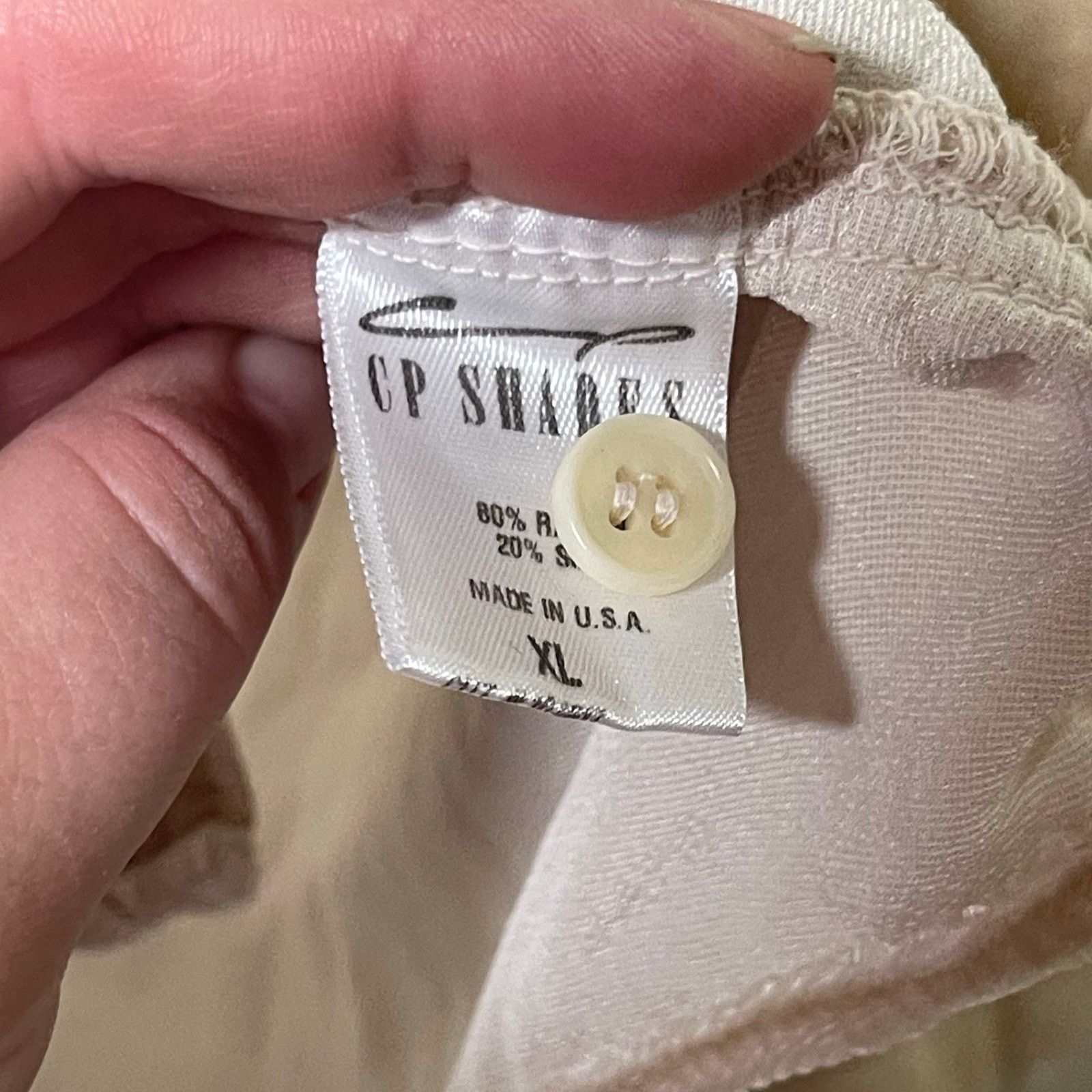 CP Shades CP Shades Gorsuch The Alana Chmpagne Washed Velvet Button Up Size XL / US 12-14 / IT 48-50 - 3 Thumbnail