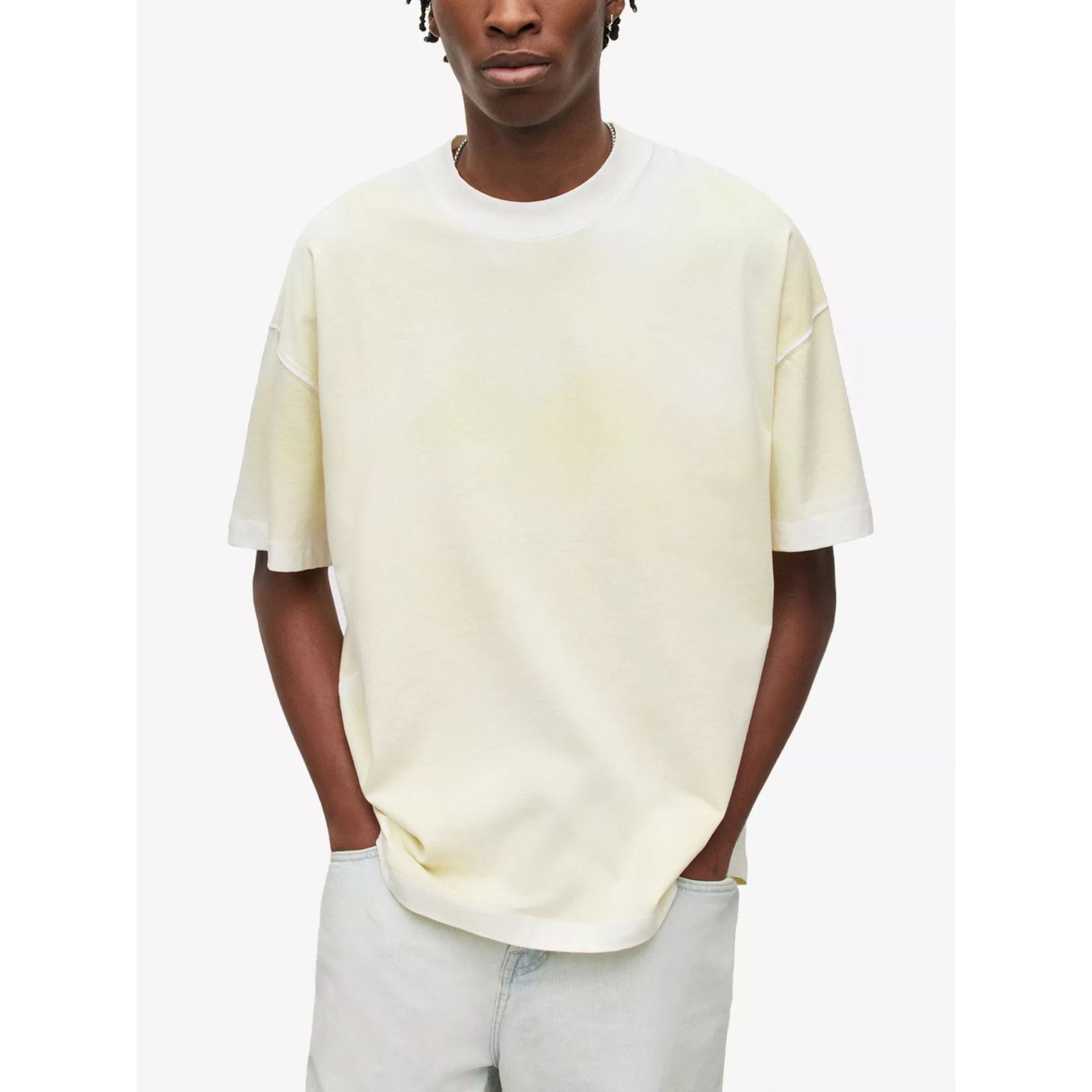 Allsaints ALLSAINTS Luca Oversized Tee XL Chartreuse Organic Cotton Size US XL / EU 56 / 4 - 8 Thumbnail
