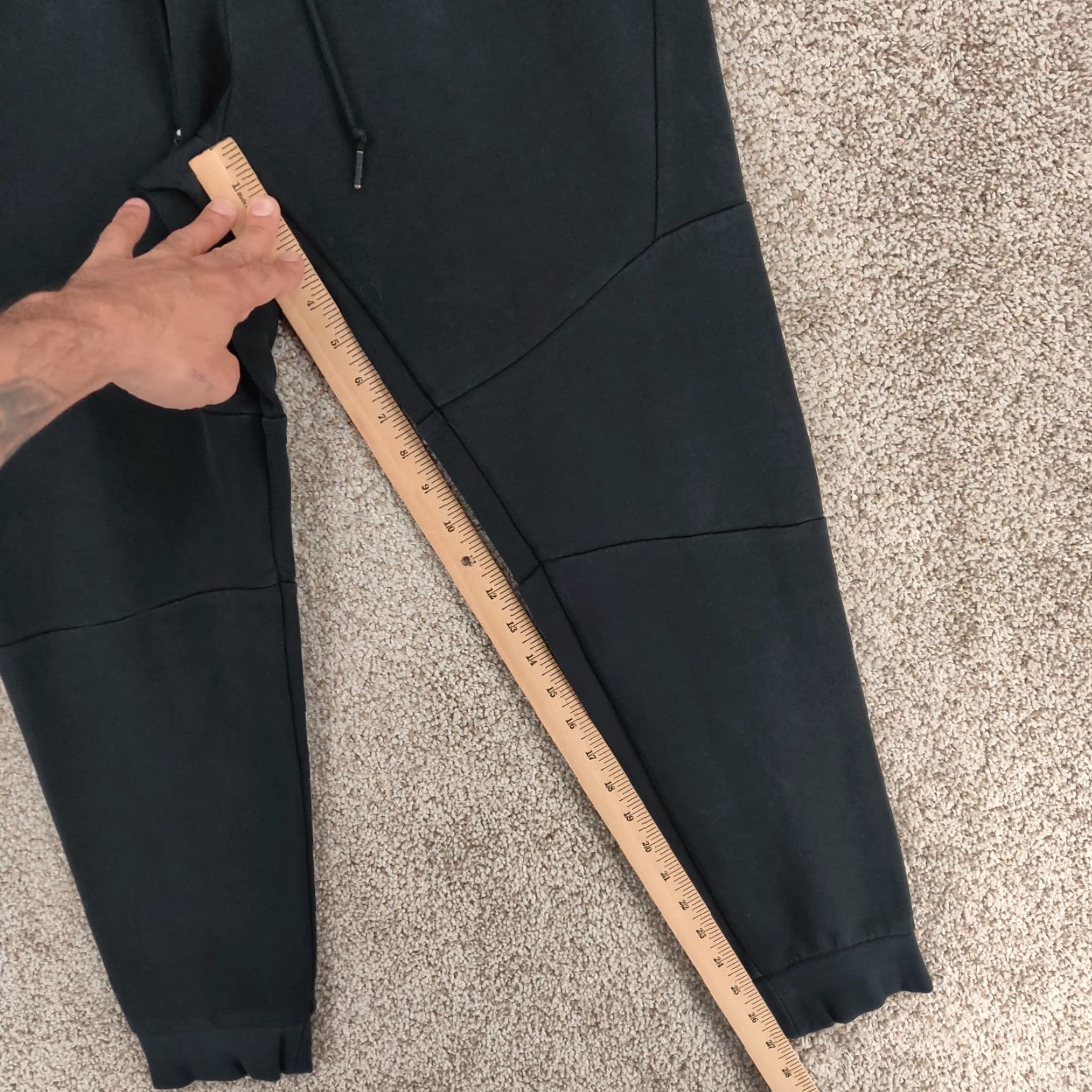 Nike Nike Tech Fleece Jogger Pants Mens Medium Black Zip Pocket Streetwear Athletic Size US 31 - 4 Thumbnail