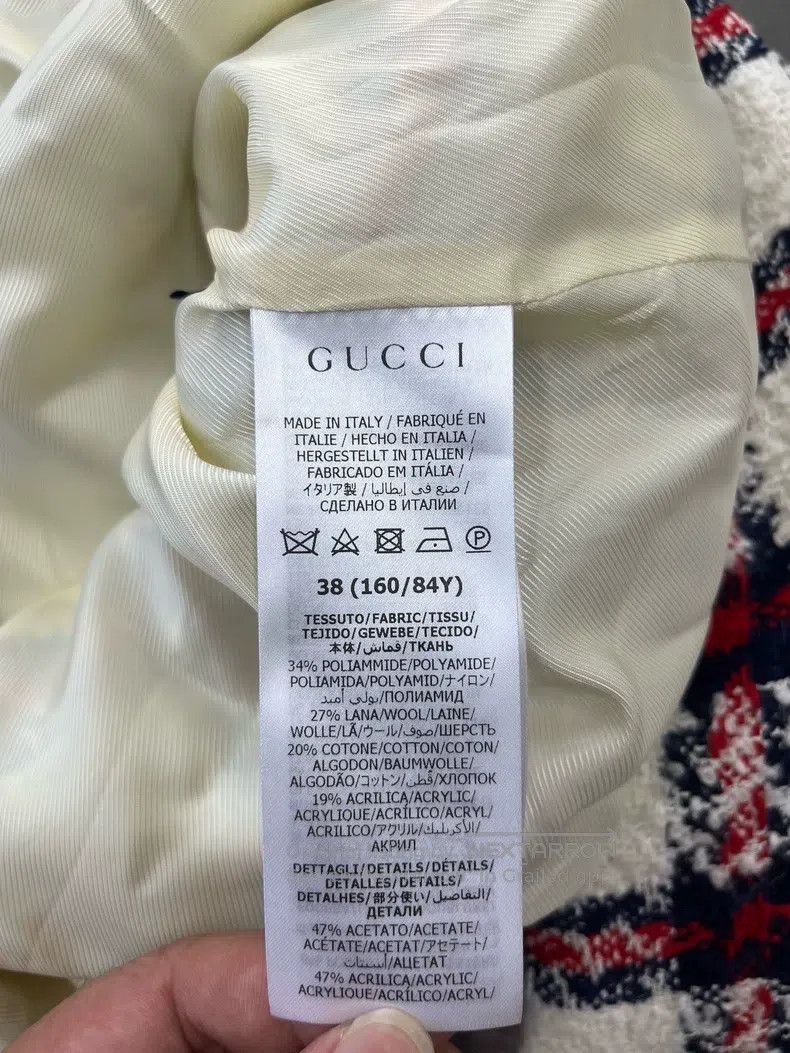 Gucci Gucci Patterned plaid tweed gold buckle jacket Size XS / US 0-2 / IT 36-38 - 4 Thumbnail