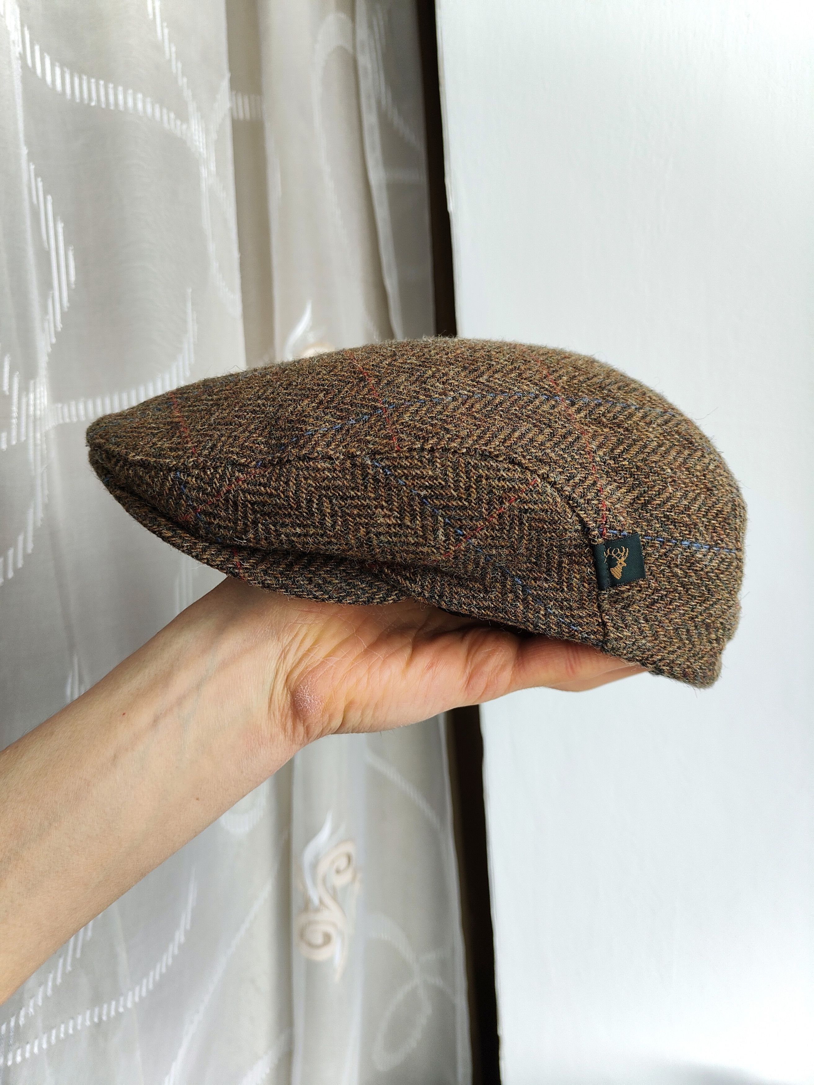 Harris Tweed Woolen Flat Cap Mucros Ireland Cartouche Newsboy Baker Boy Size ONE SIZE - 2 Thumbnail