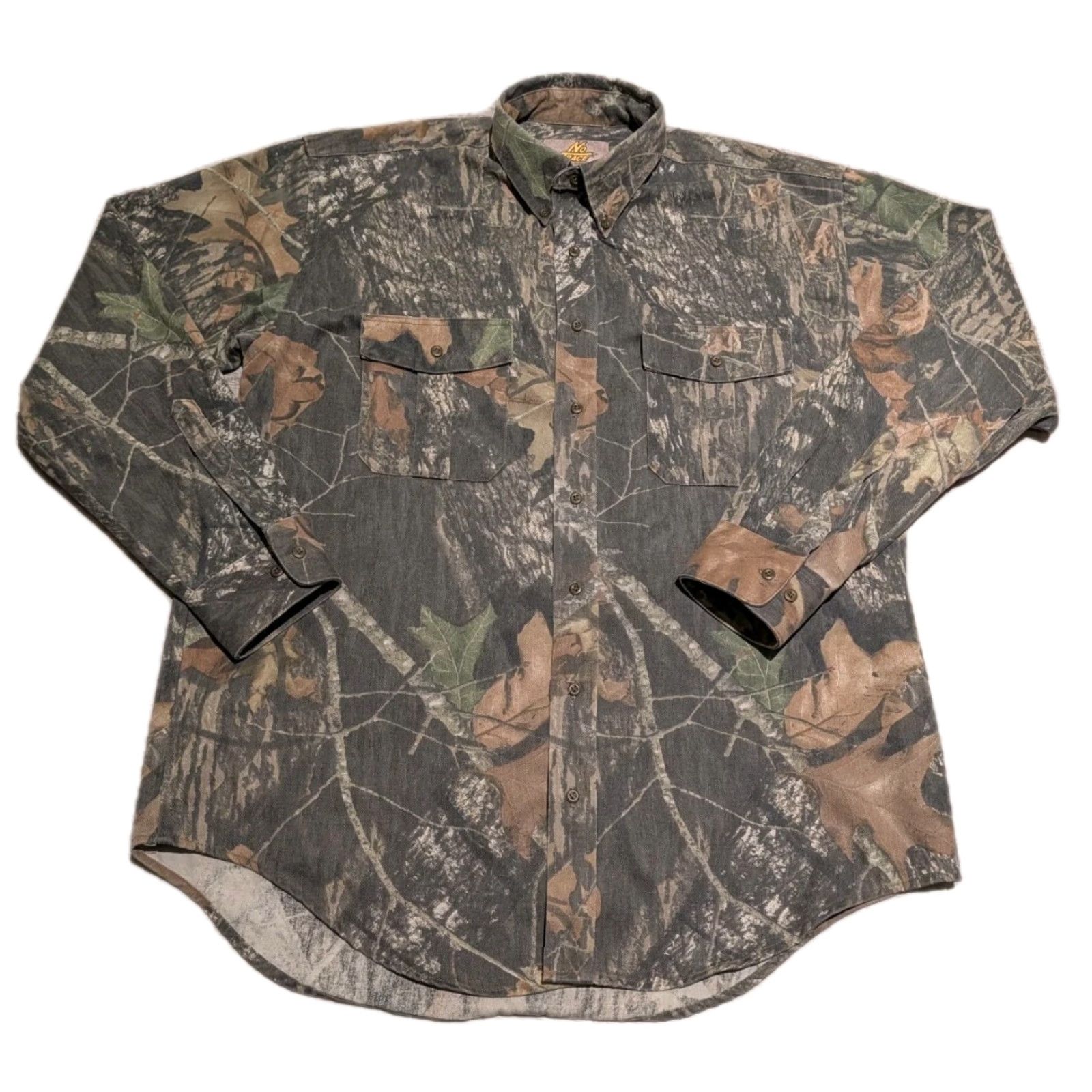 Vintage VINTAGE Dan River Shirt Mens L Mossy Oak Break Up Canvas Camouflage Button-Down Outdoor Hunting Fishing Size US L / EU 52-54 / 3 - 2 Thumbnail